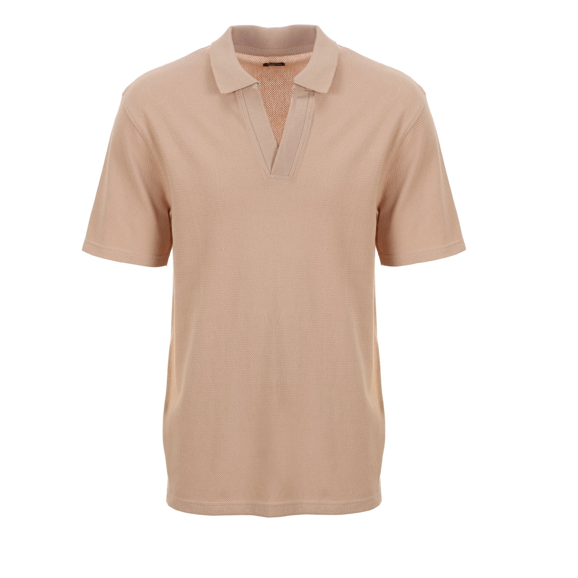 Polo texturé - Beige