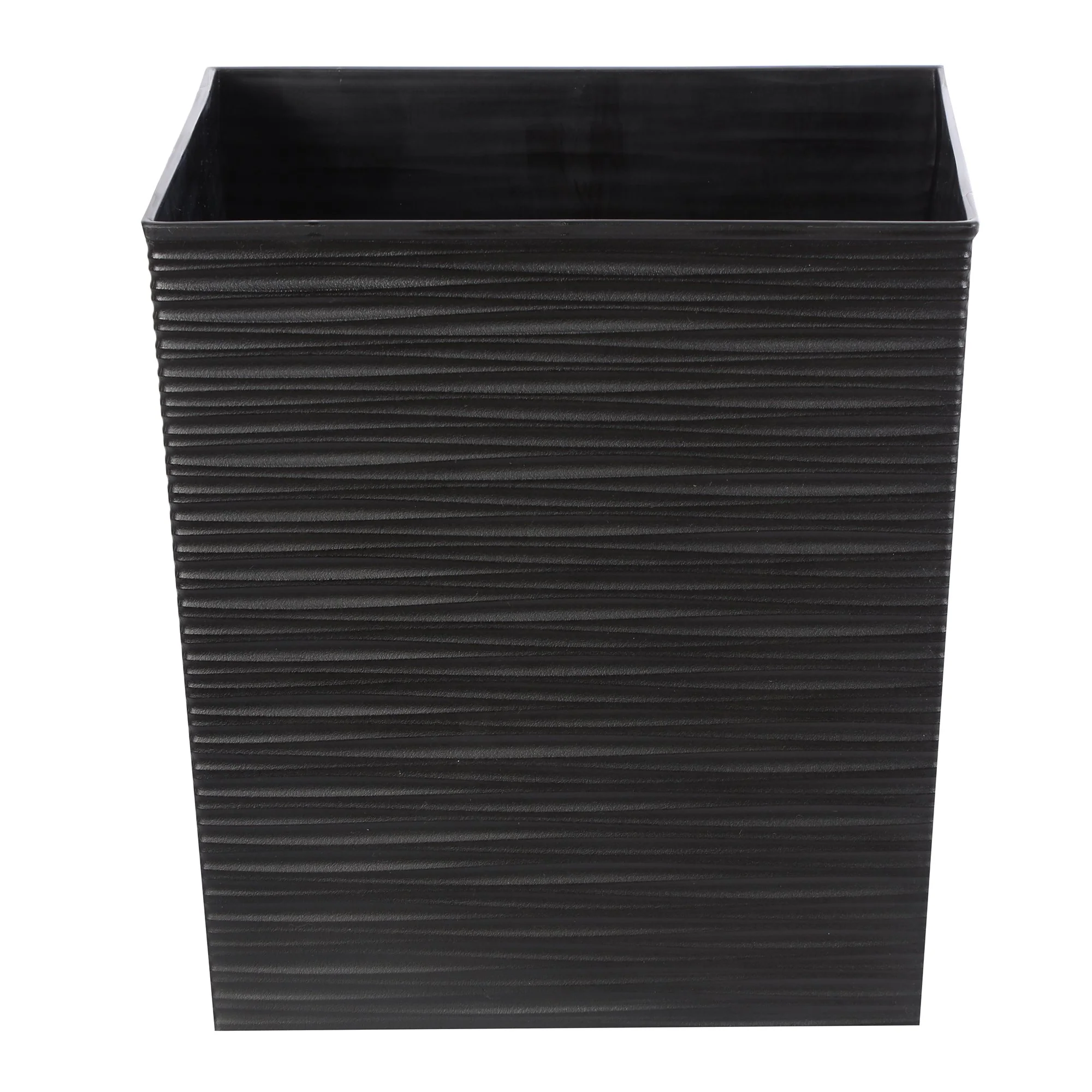 POT PLAST ASPECT BOIS ANTHRACITE 25X25XH26CM - Image 3
