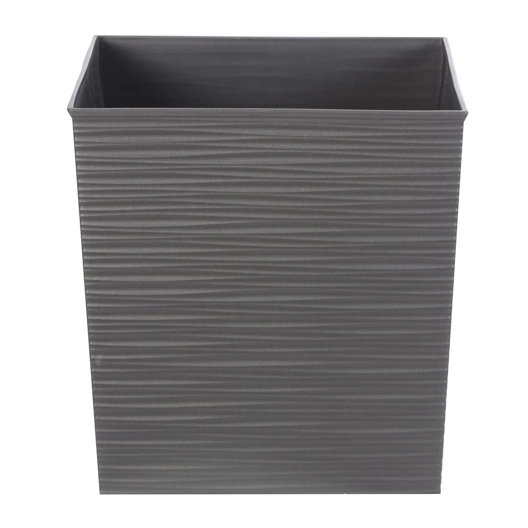 POT PLAST ASPECT BOIS ANTHRACITE 25X25XH26CM - Image 5