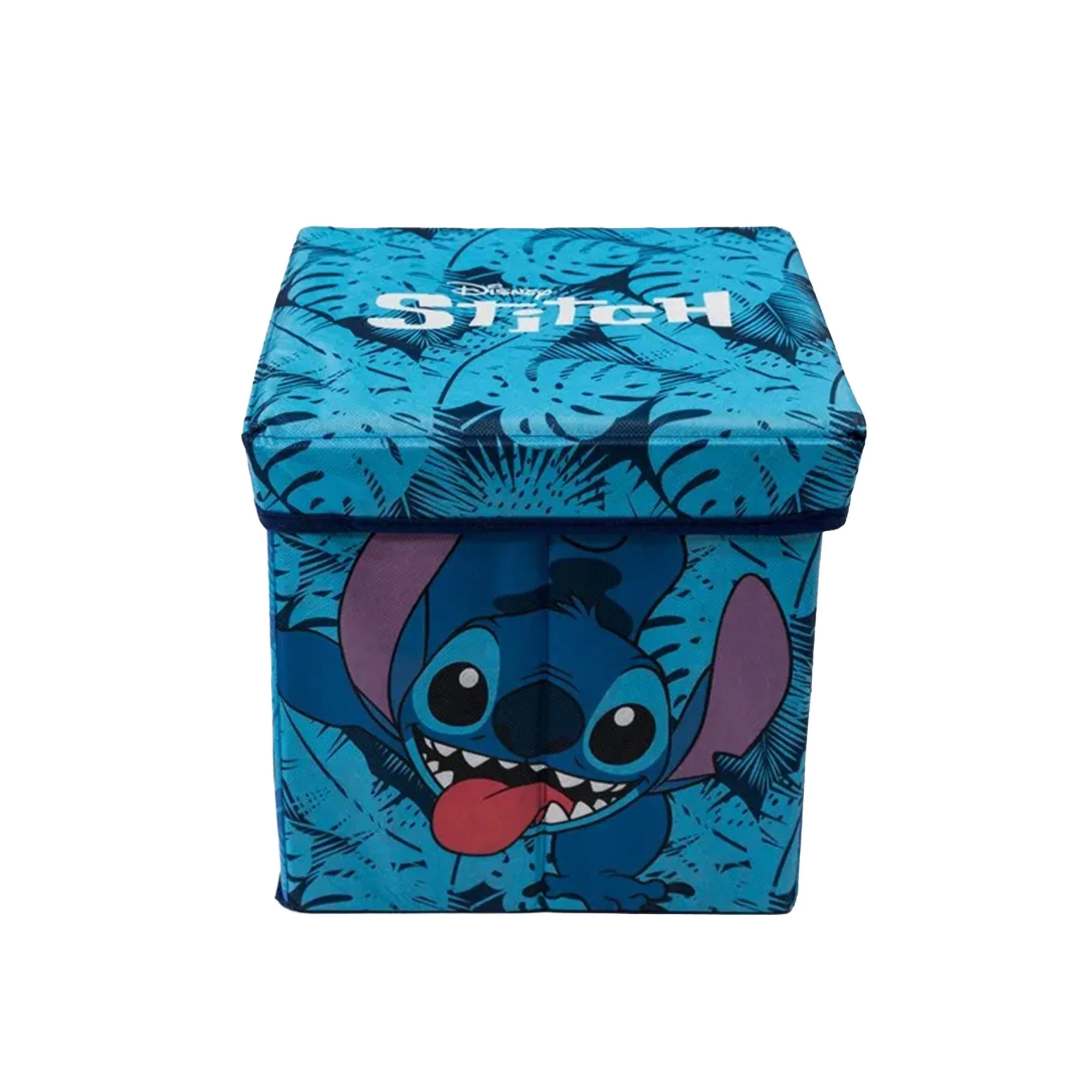 Pouf de rangement Stitch - bleu
