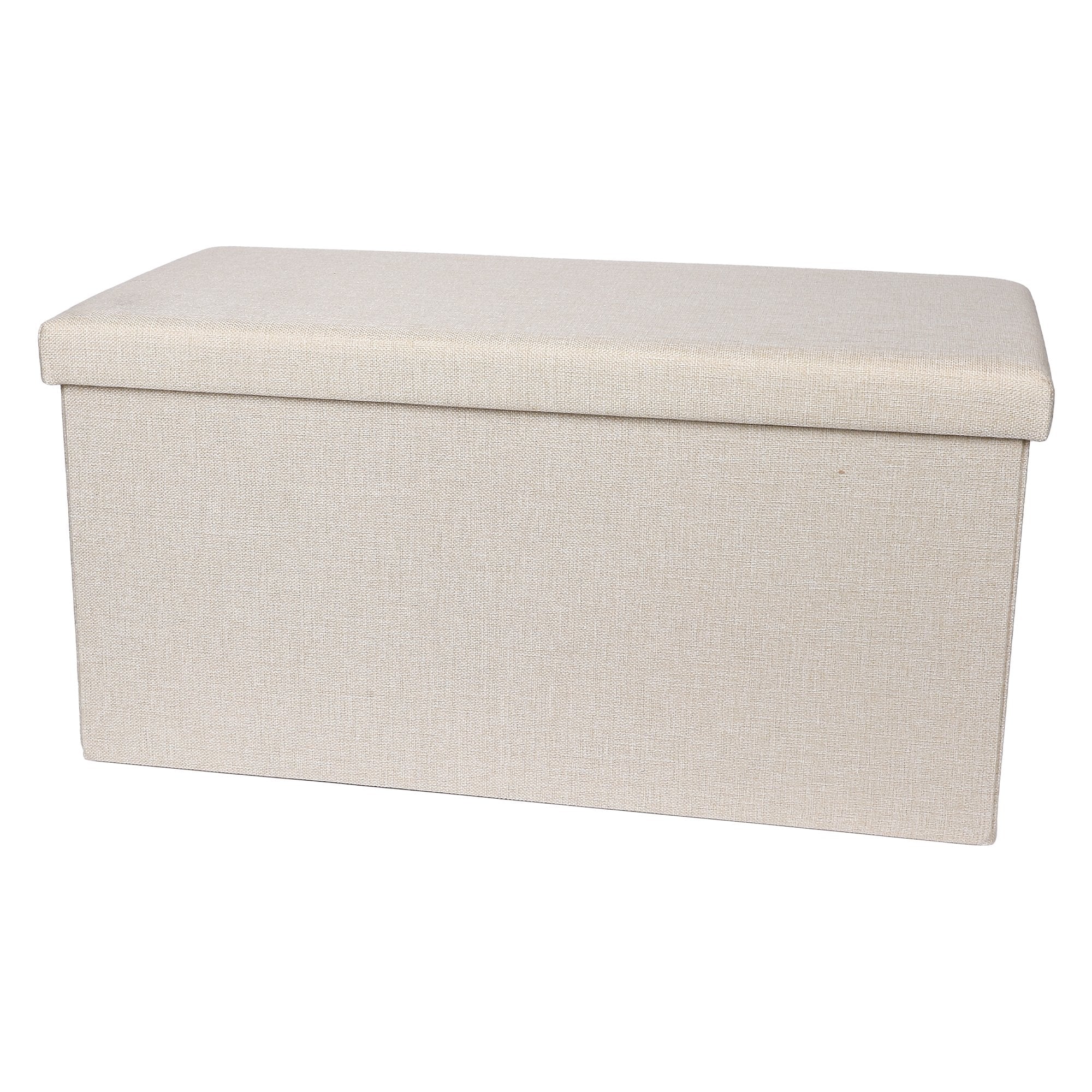 Pouf double pliable imitation lin - Image 4