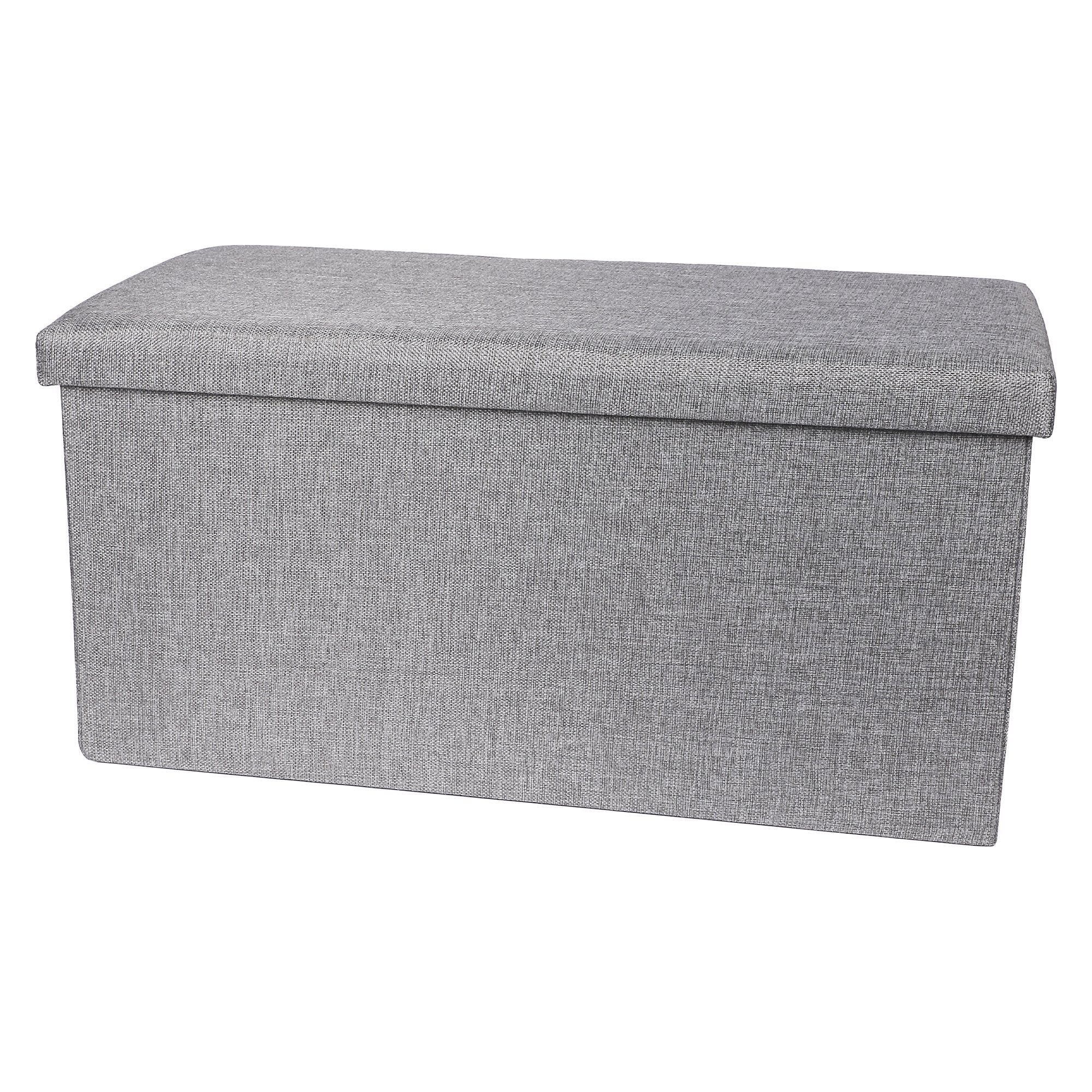 Pouf double pliable imitation lin - Image 6