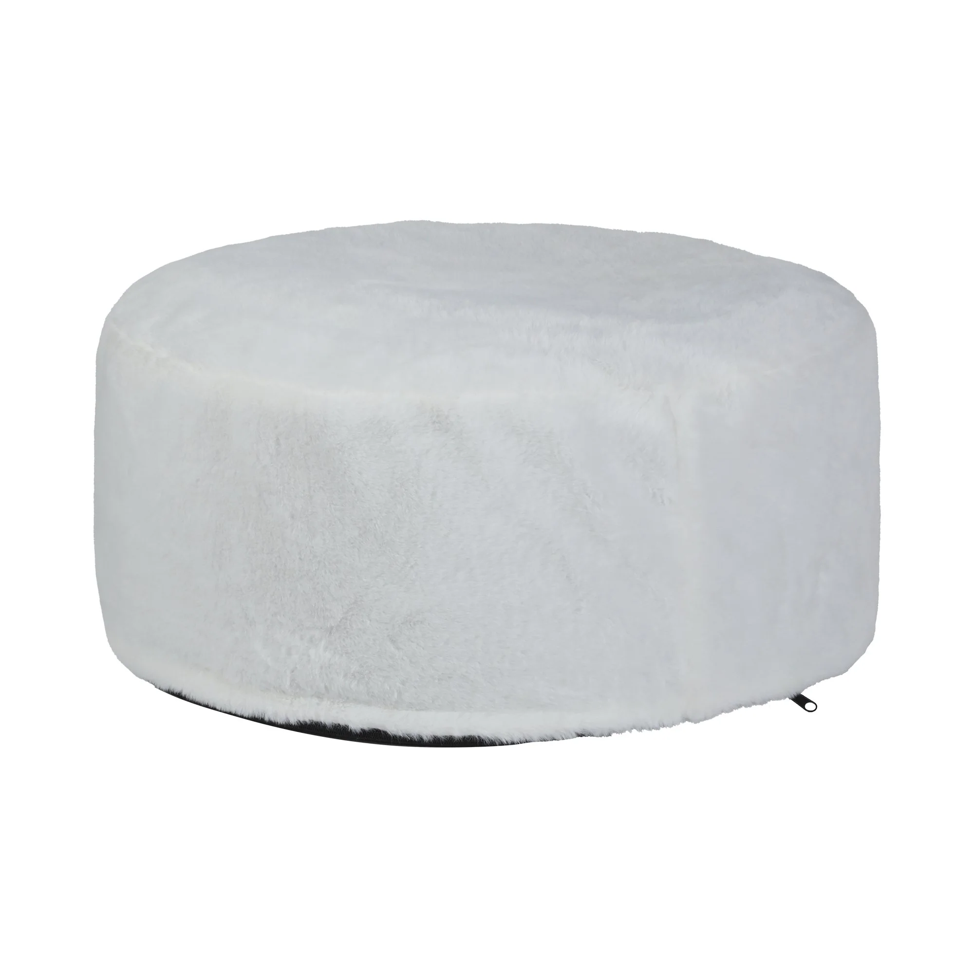 Pouf gonflable en fausse fourrure - Blanc - Image 2