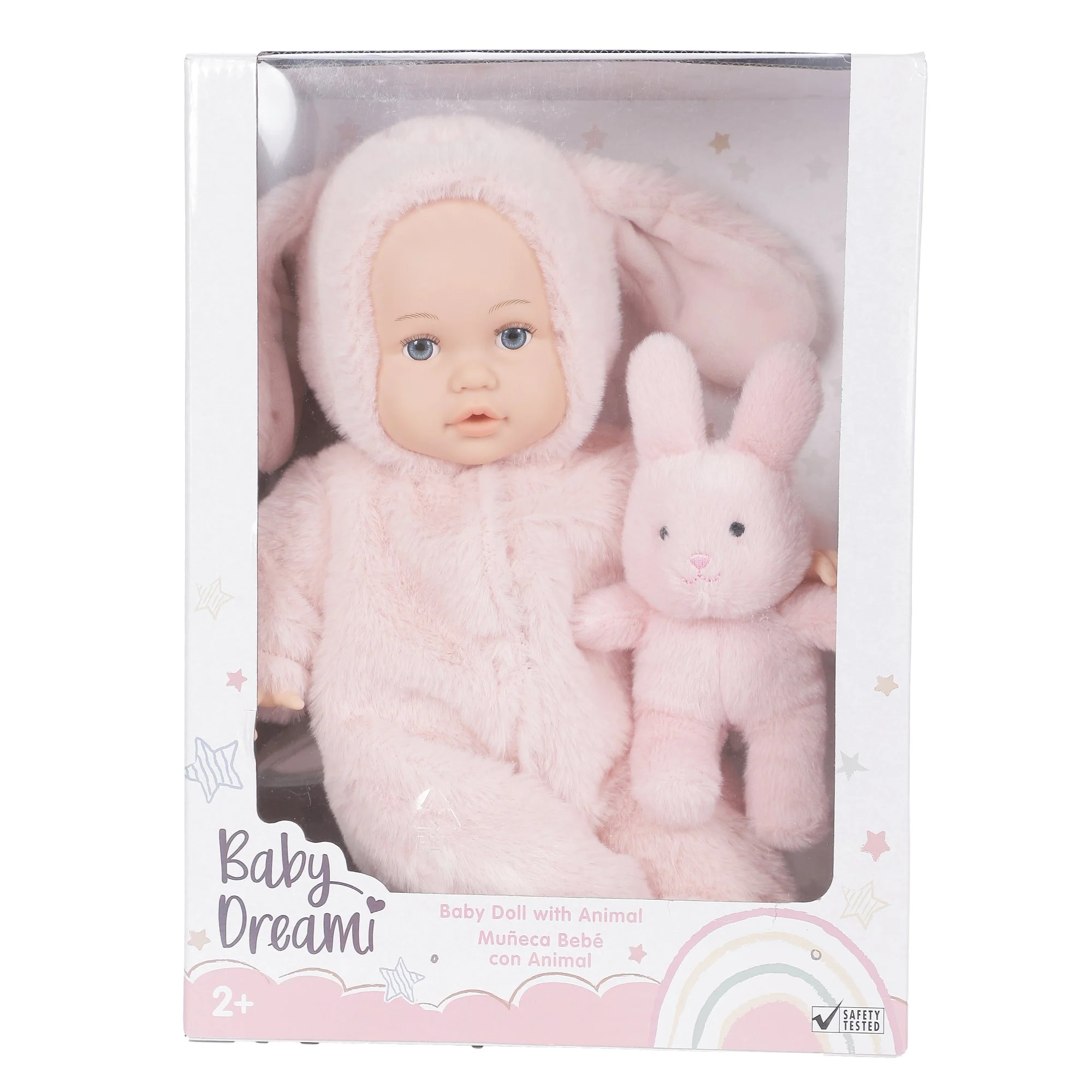 Poupon peluche - Rose - Image 2