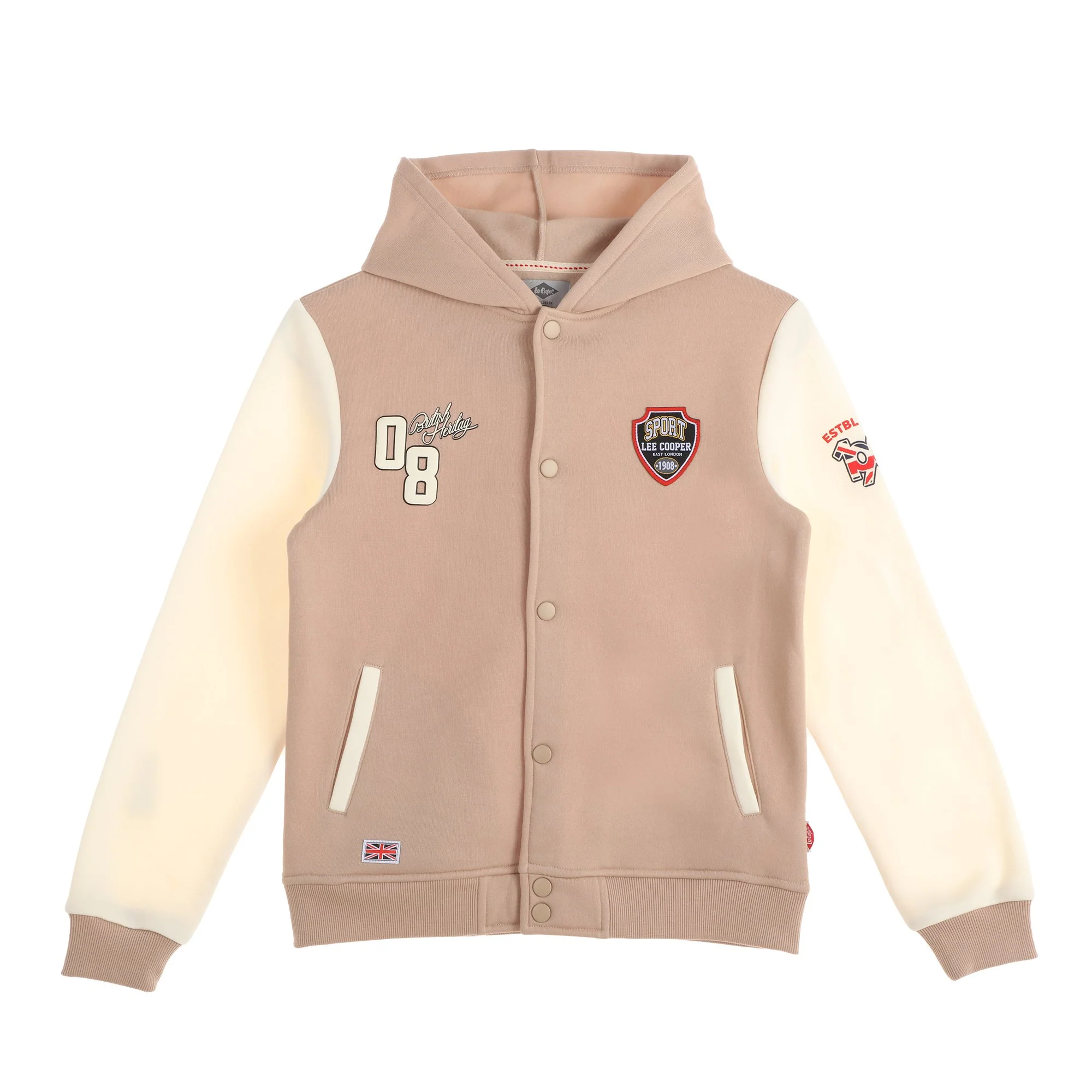 Pull à capuche Teddy Bicolore