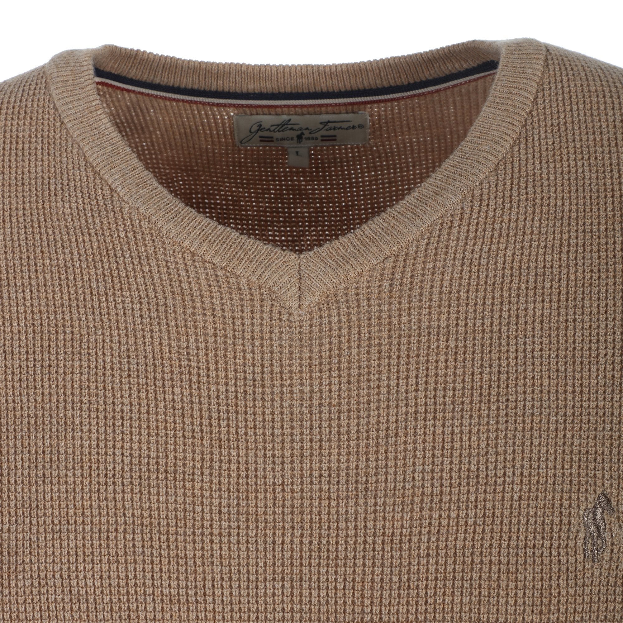 Pull col bleu ou beige  - Beige - Image 3