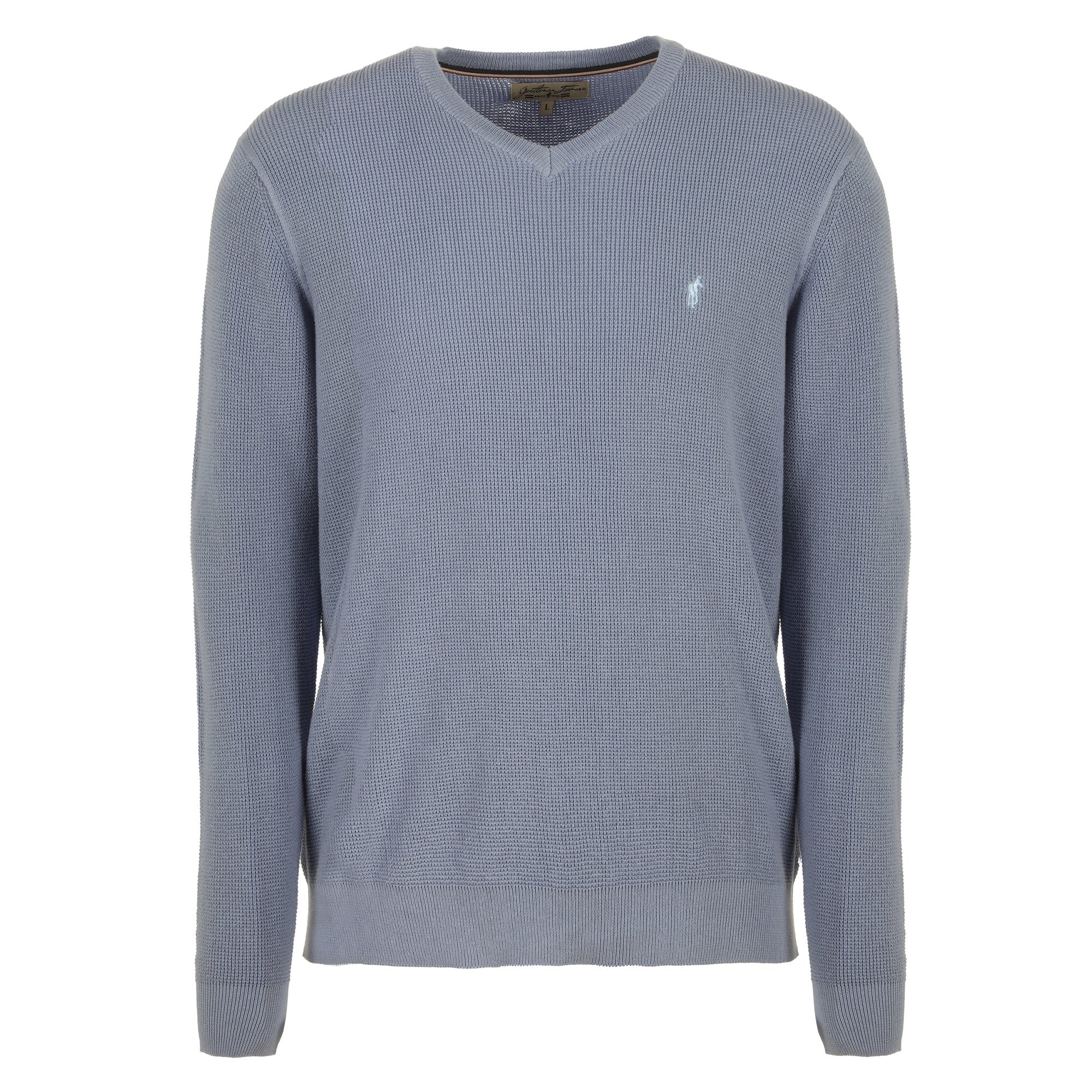 Pull col bleu ou beige  - Bleu