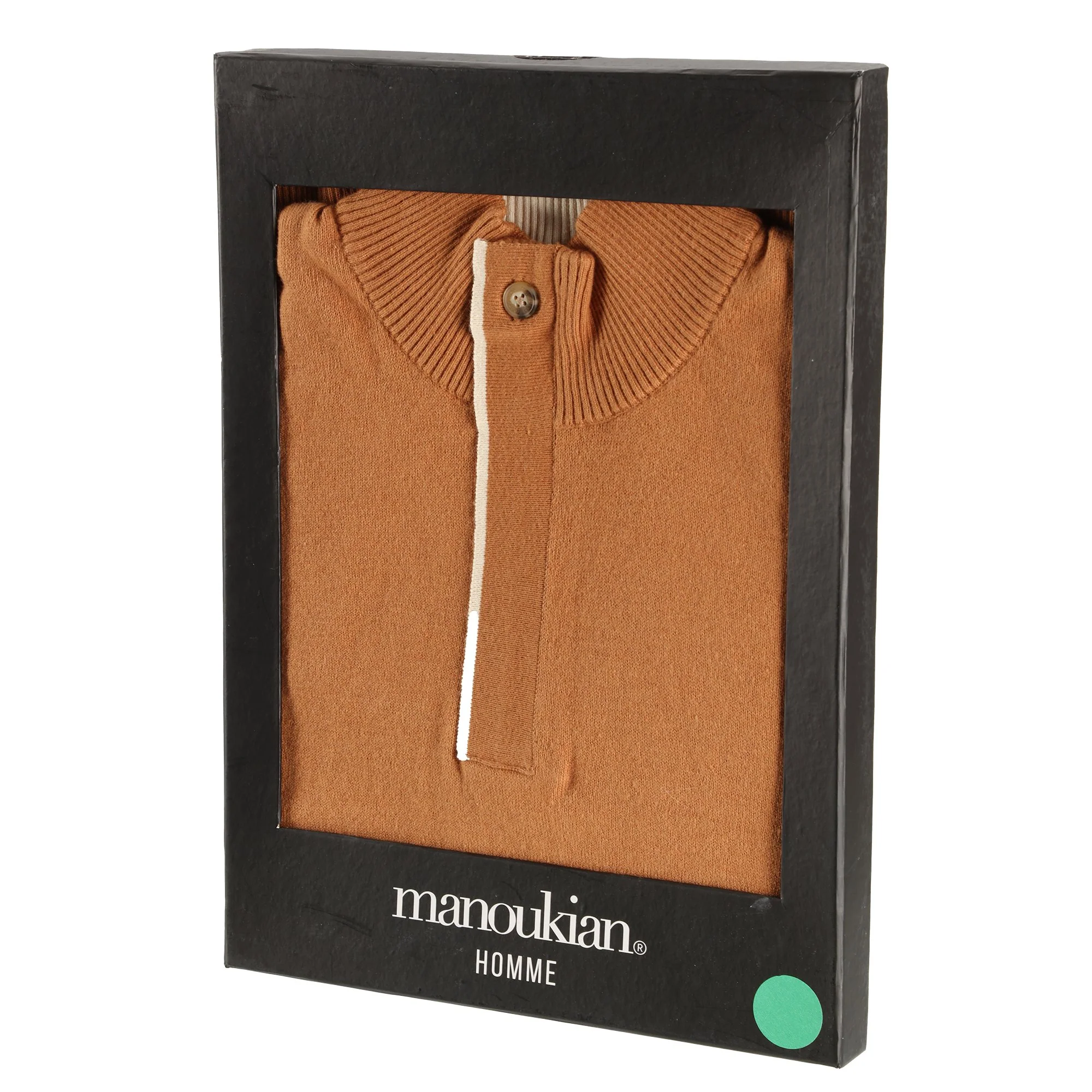 Pull col boutons avec cachemire - Beige - Image 3