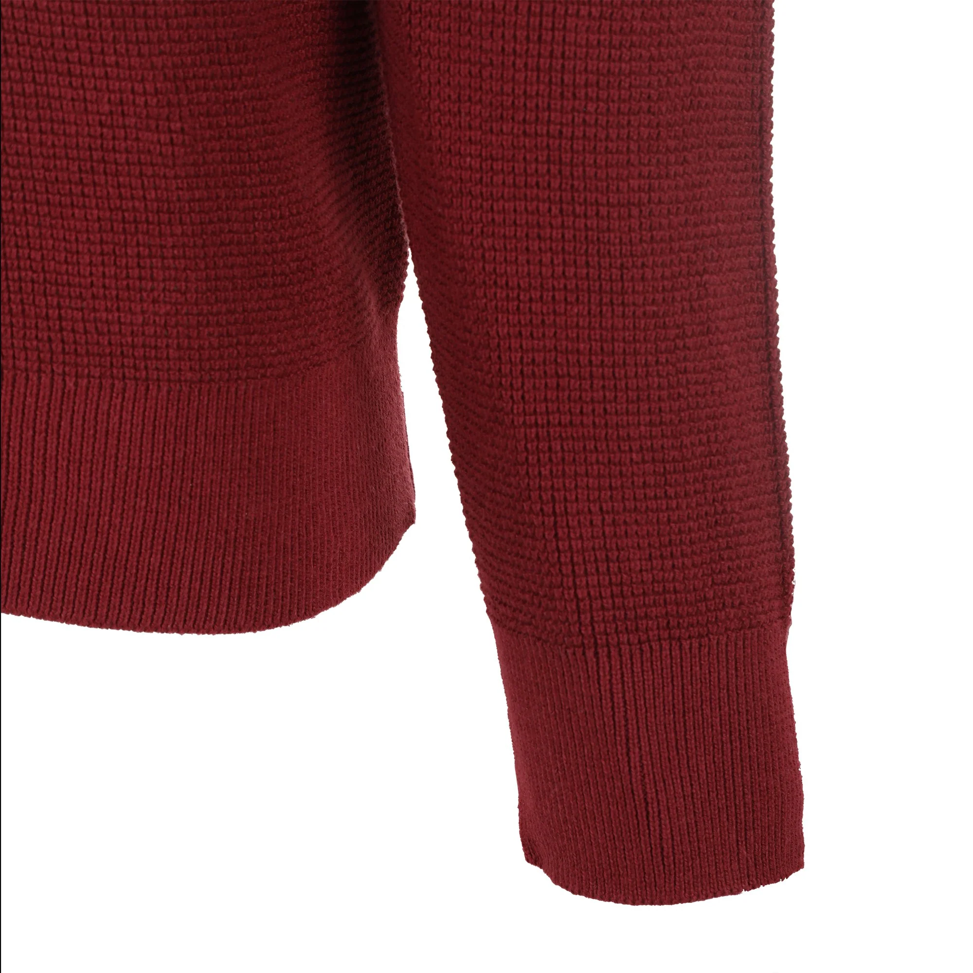 Pull col camionneur bordeaux ou bleu  - Rouge - Image 4
