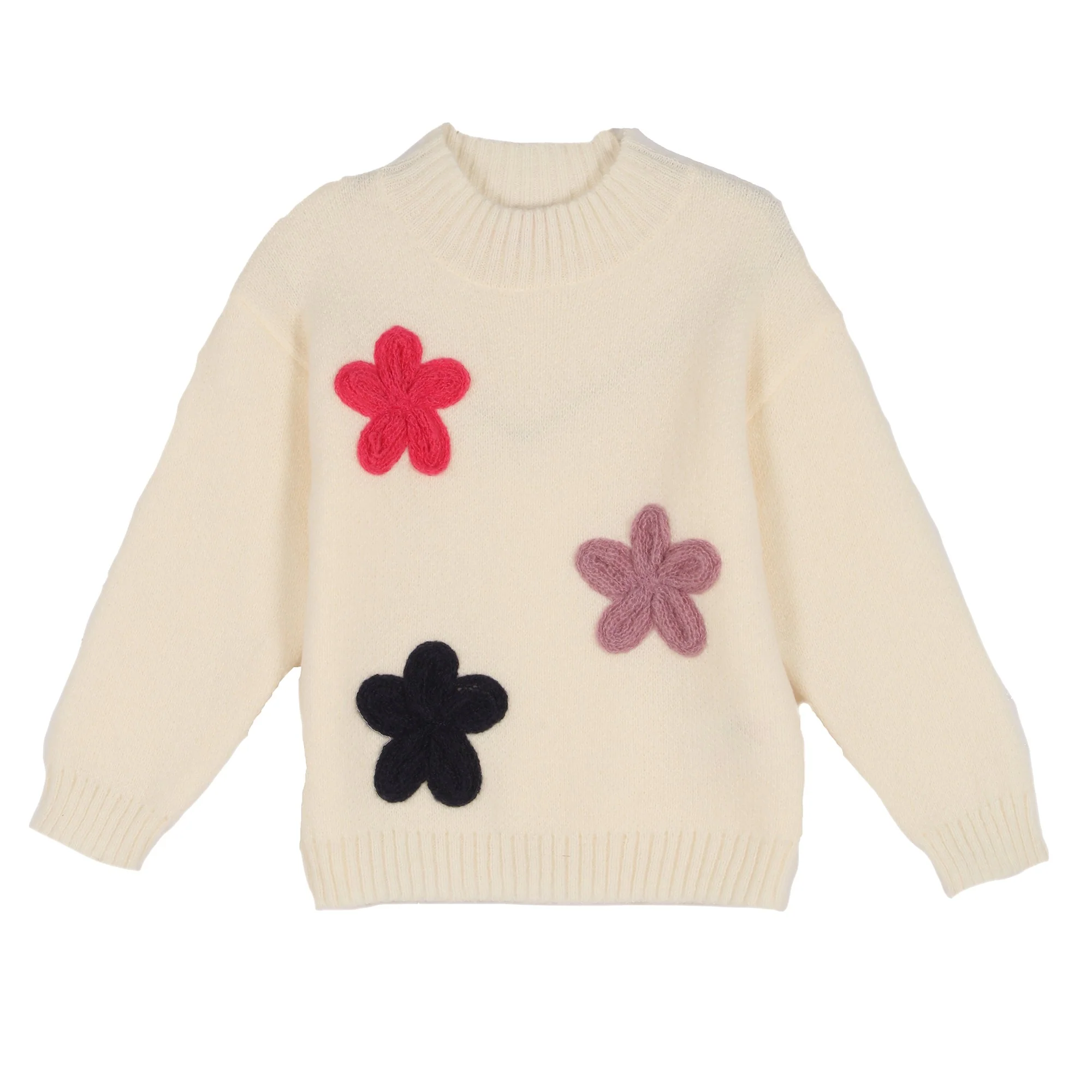 Pull col montant 3/12 ans - Blanc