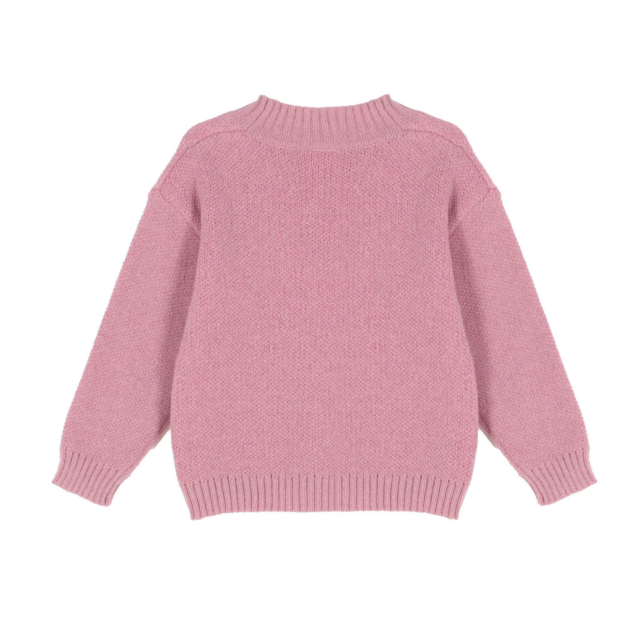 Pull col montant 3/12 ans - Rose - Image 2