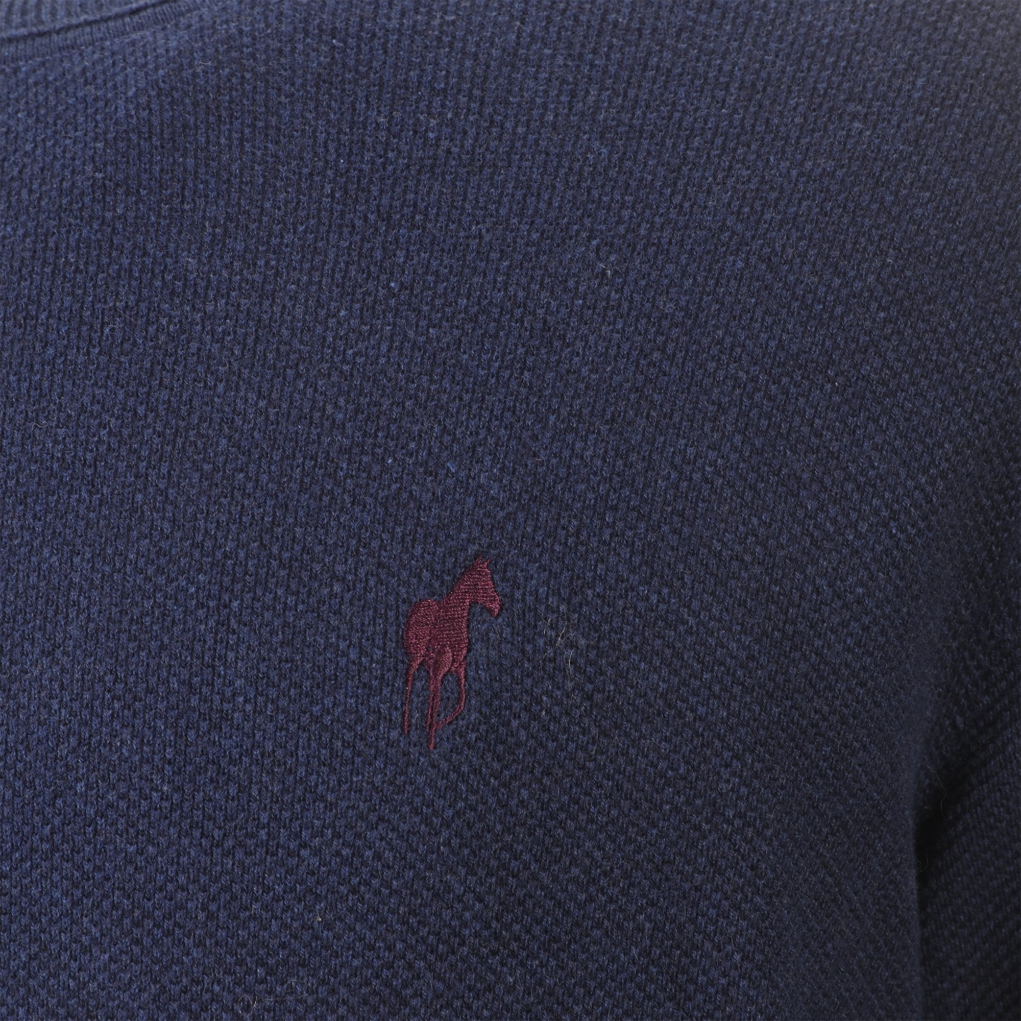 Pull col rond - Bleu foncé - Image 3