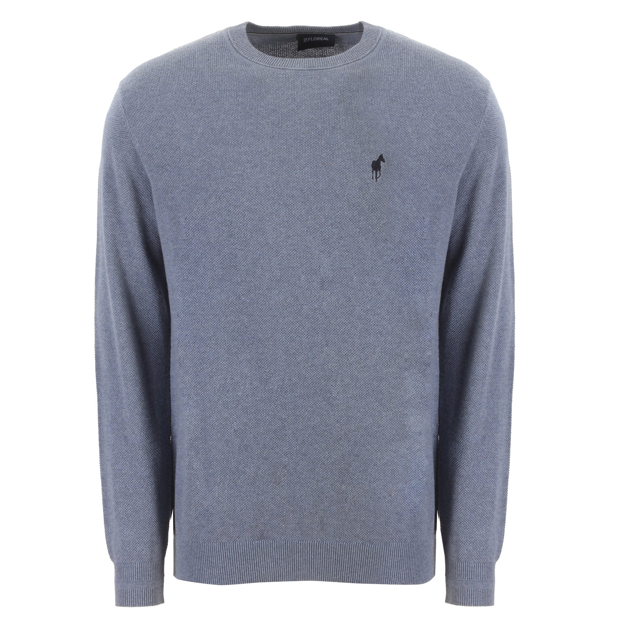 Pull col rond - Bleu