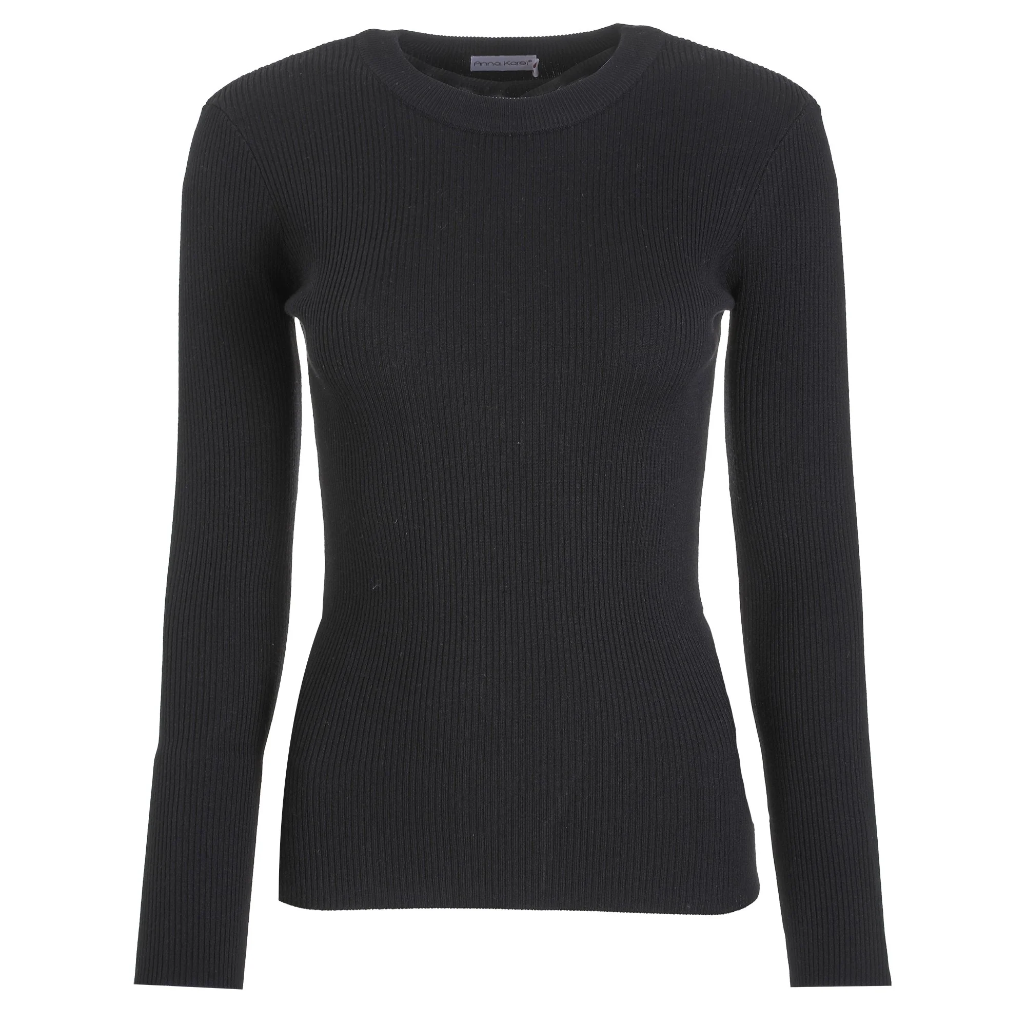 Pull col rond - Noir - Image 5