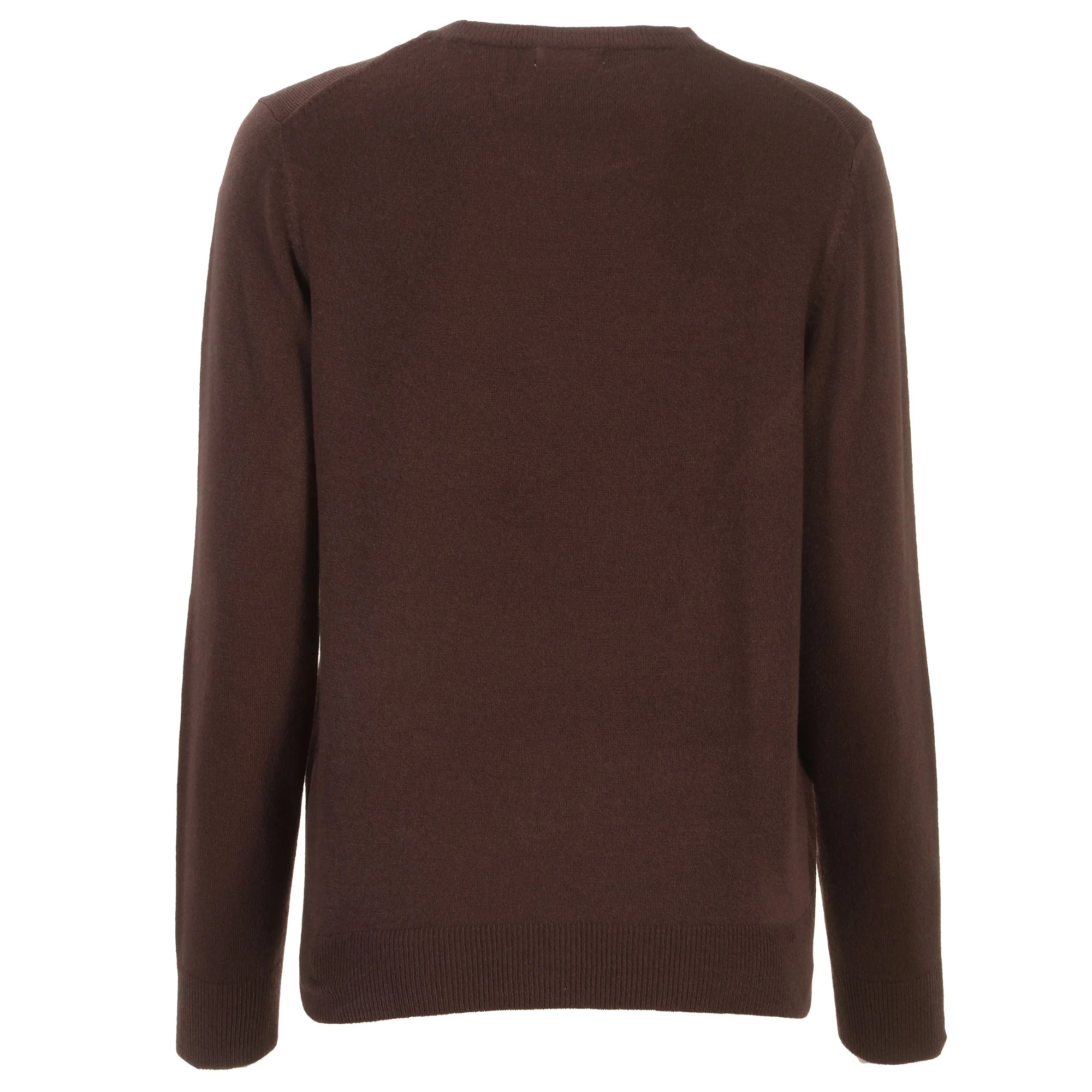 Pull col rond touché cachemire - Marron - Image 2