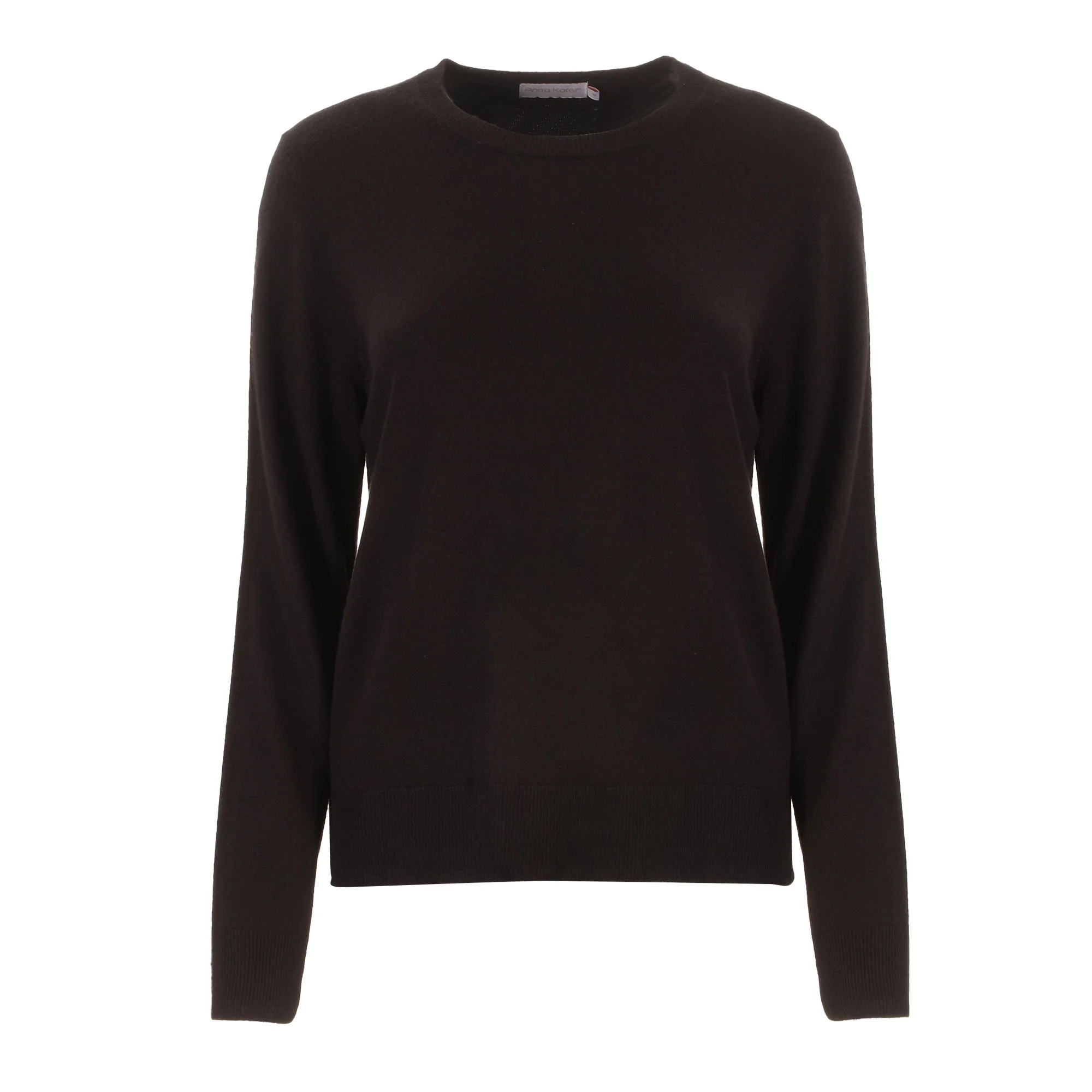 Pull col rond touché cachemire - Noir