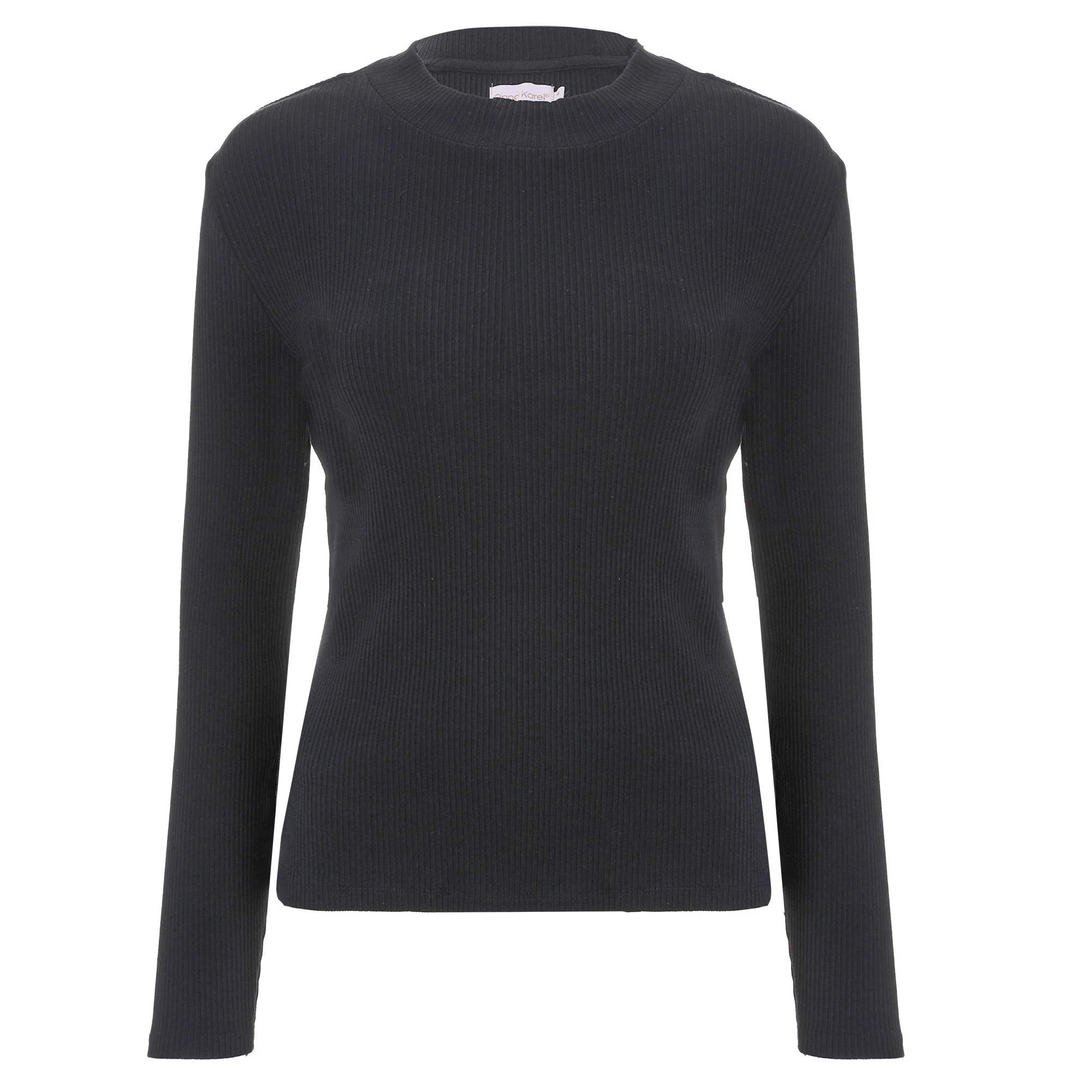 Pull col roulé - Marron - Image 3