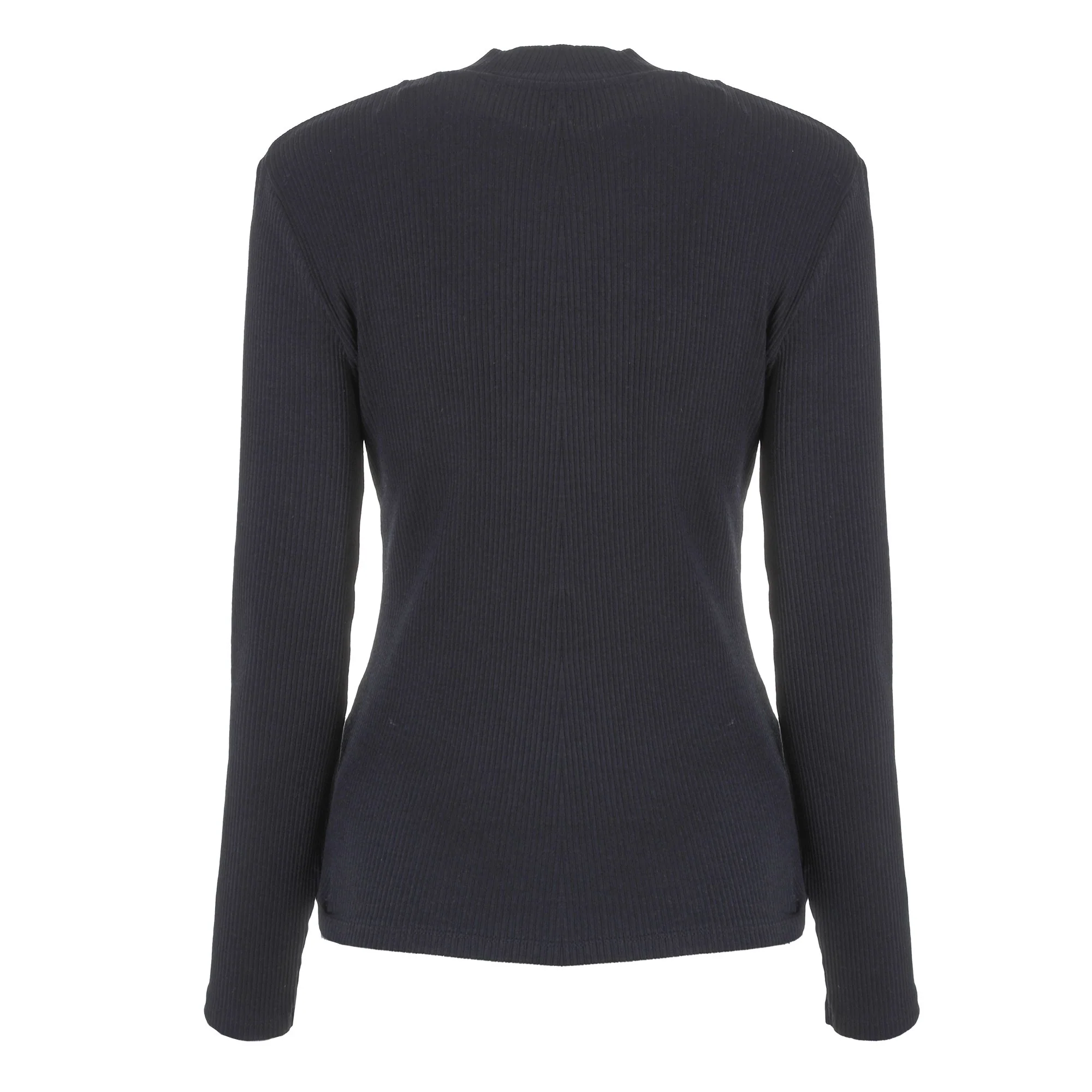 Pull col roulé - Noir - Image 4