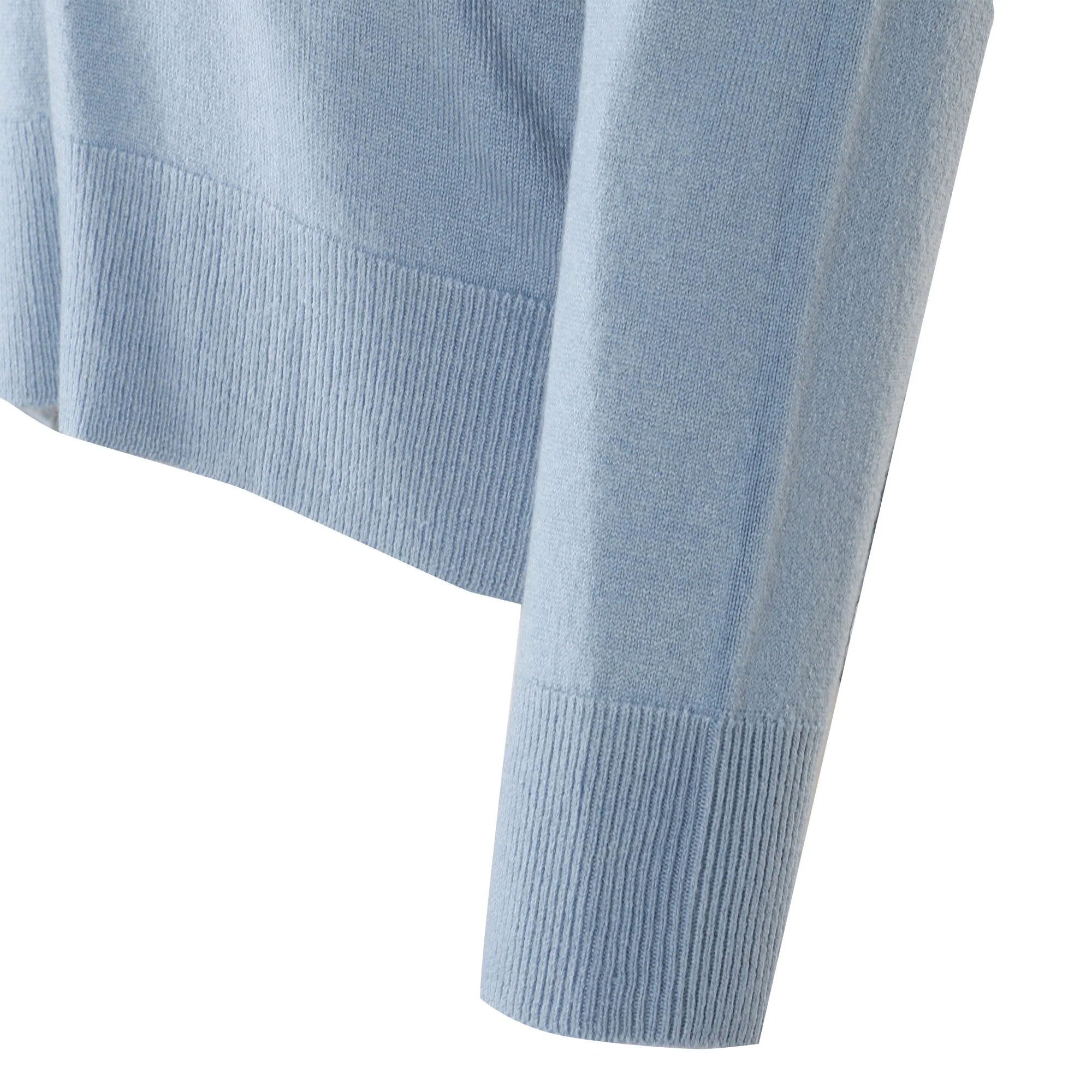 Pull col V touché cachemire - Bleu - Image 3