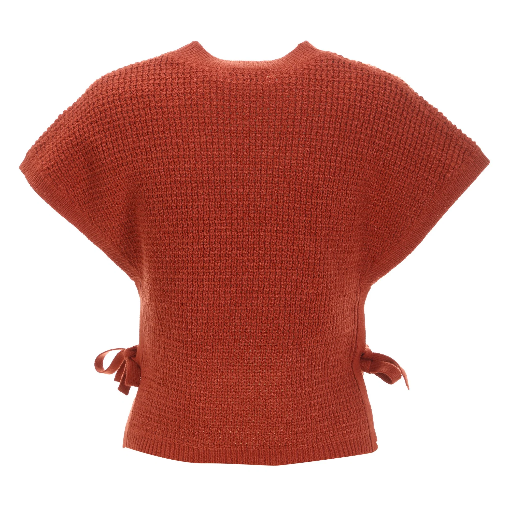 Pull sans manche noué - Orange - Image 2