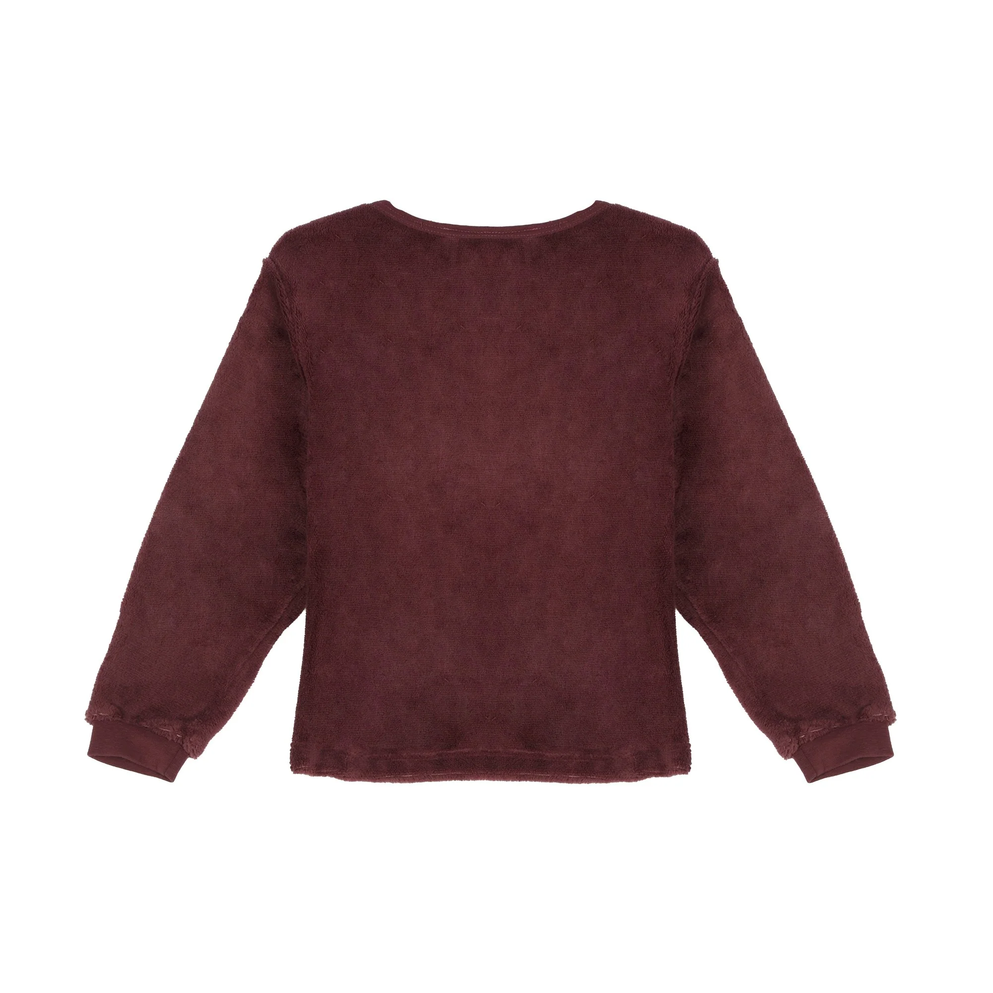 Pyjama coral fleece bas à carreaux 4/12 ans - Rouge - Image 3
