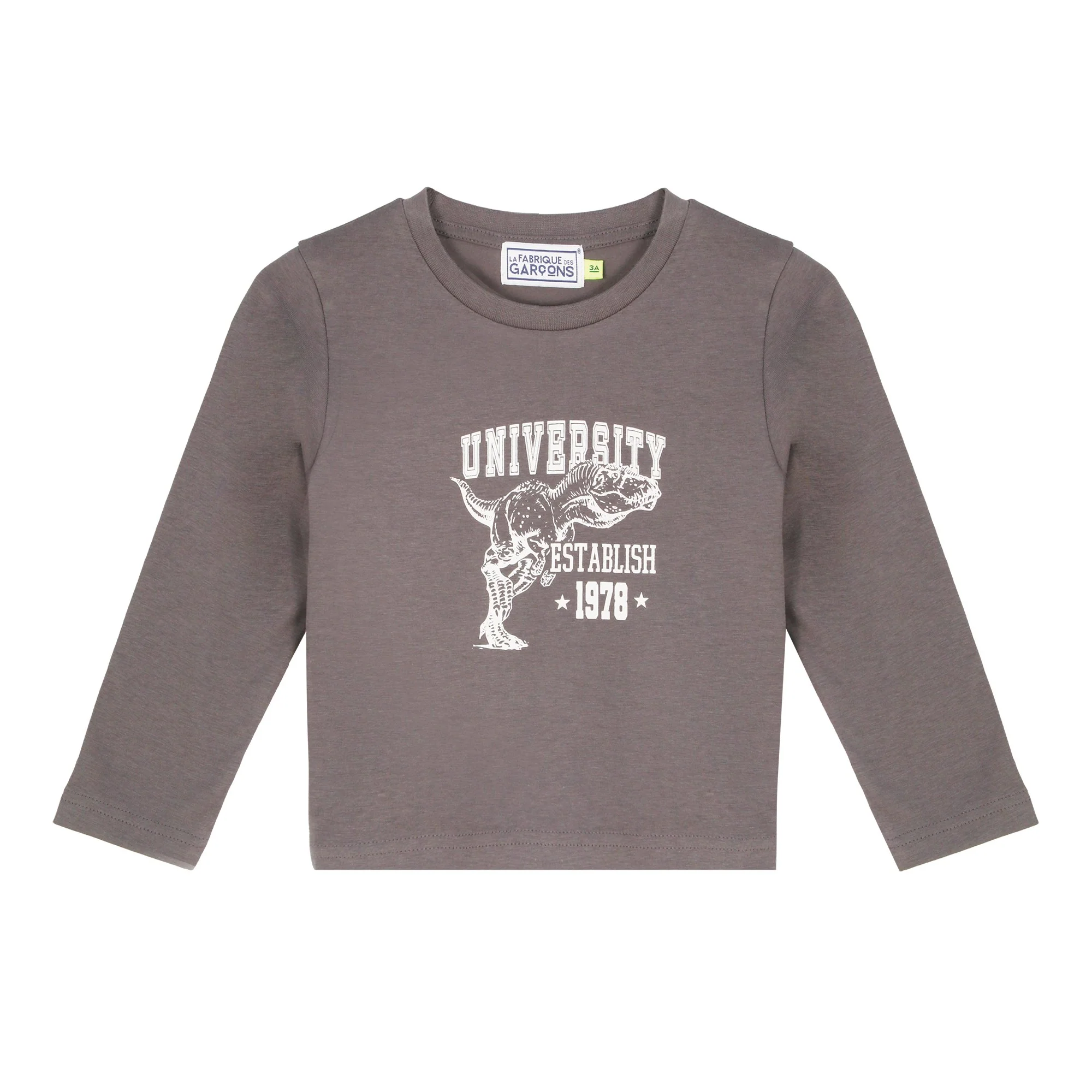 Pyjama en jersey 3/12 ans - Gris foncé - Image 2