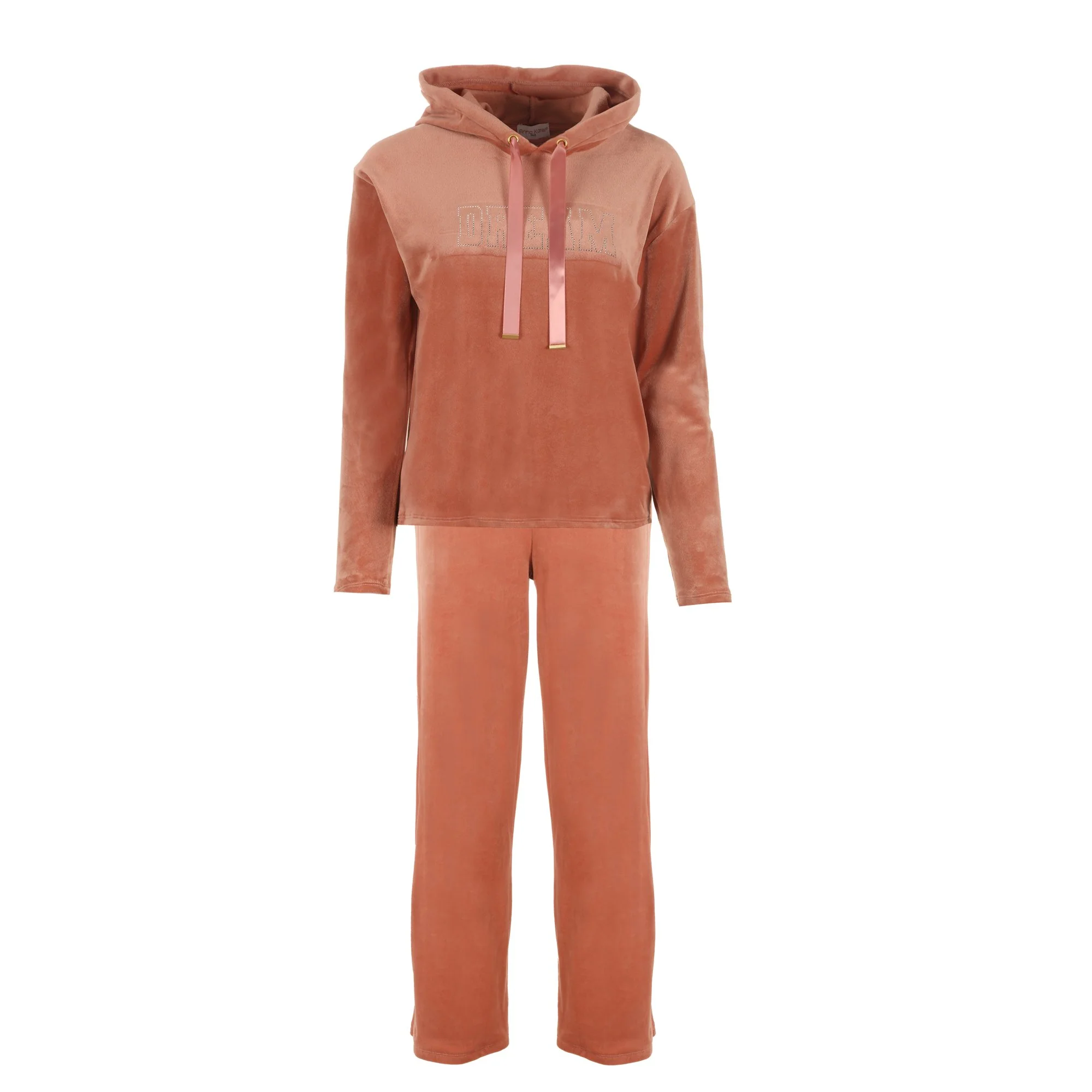 Pyjama en velours à strass - Rose - Image 3