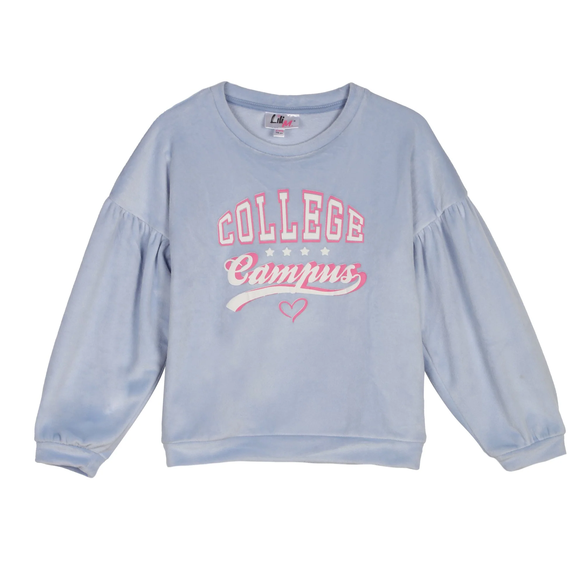 Pyjama en velours + haut sweat 3/14ans - Rose - Image 2