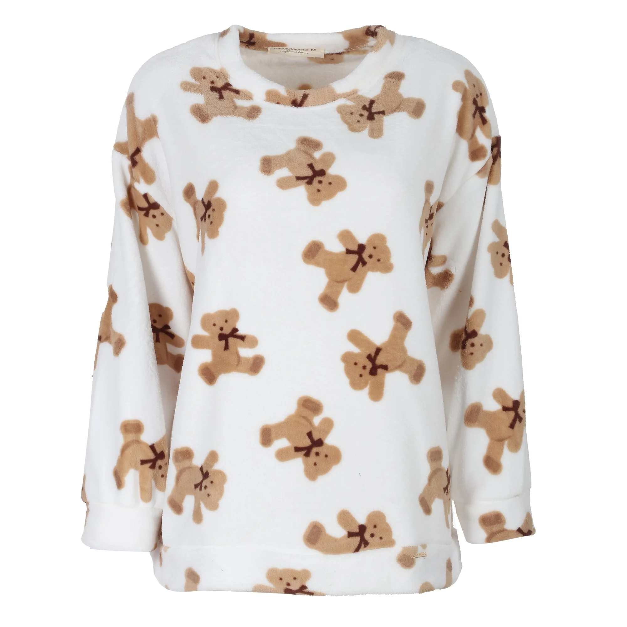 Pyjama long coral fleece - Beige - Image 2