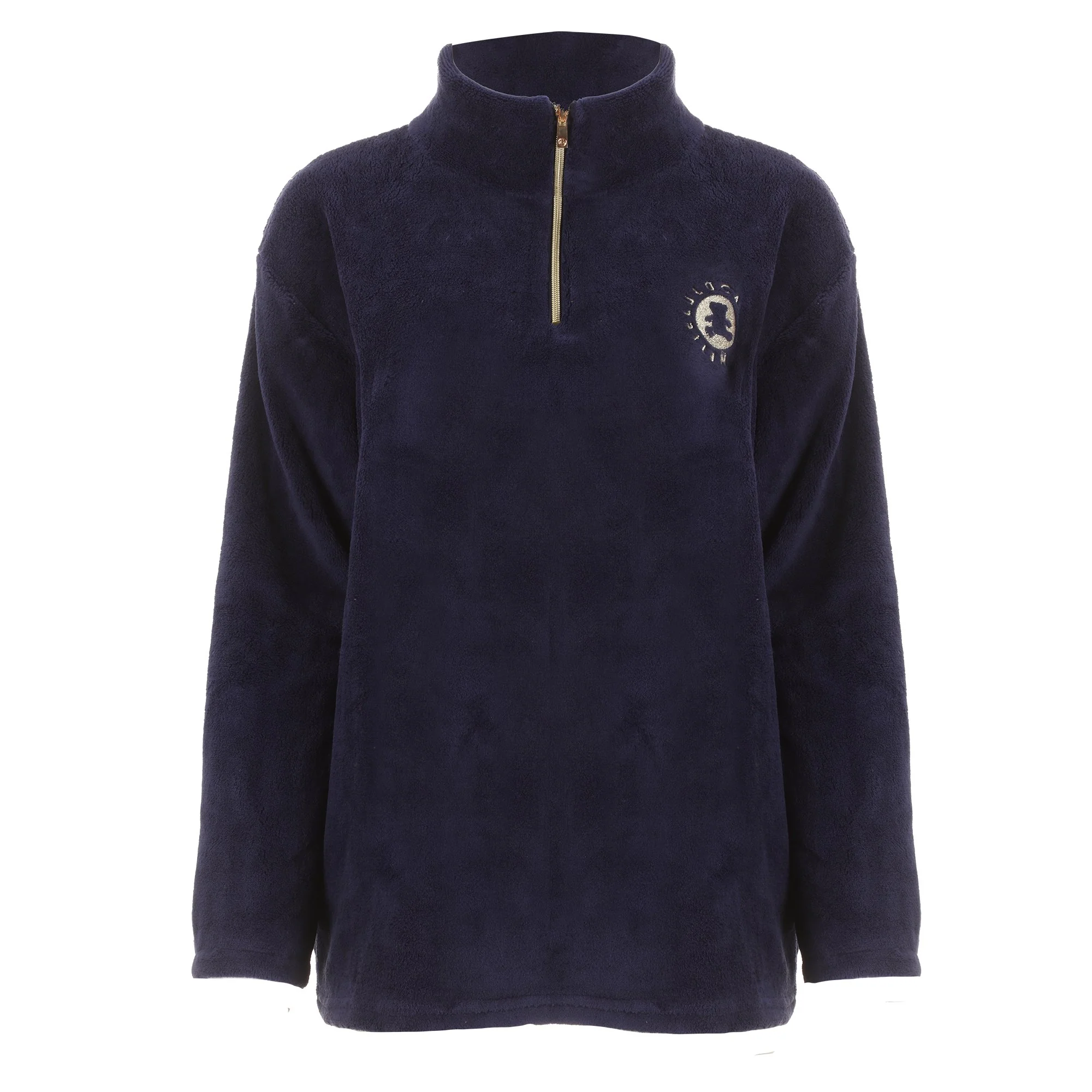 Pyjama long coral fleece - Bleu foncé - Image 2