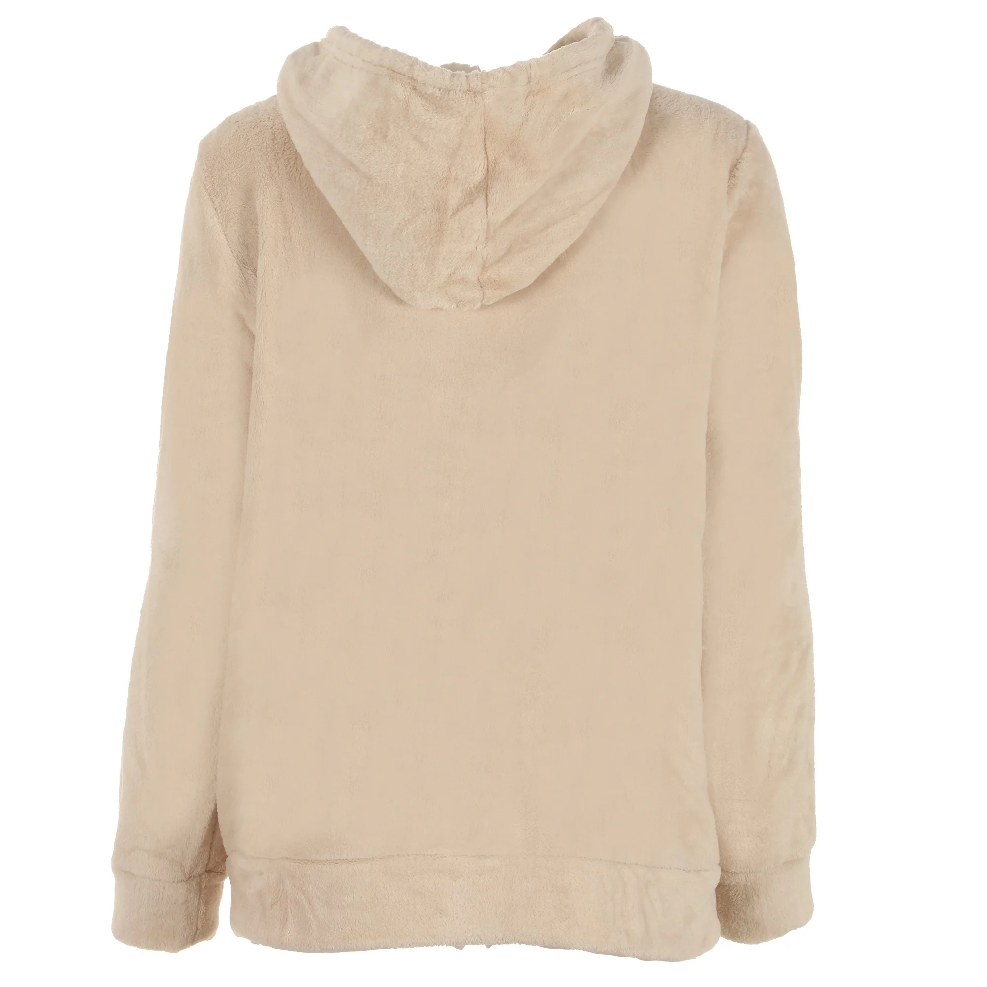 Pyjama long en velours - Beige - Image 3