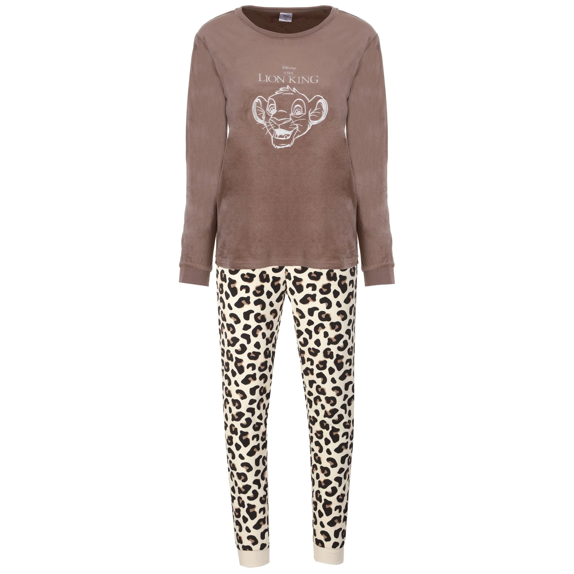 Pyjama long en velours Licence - Marron