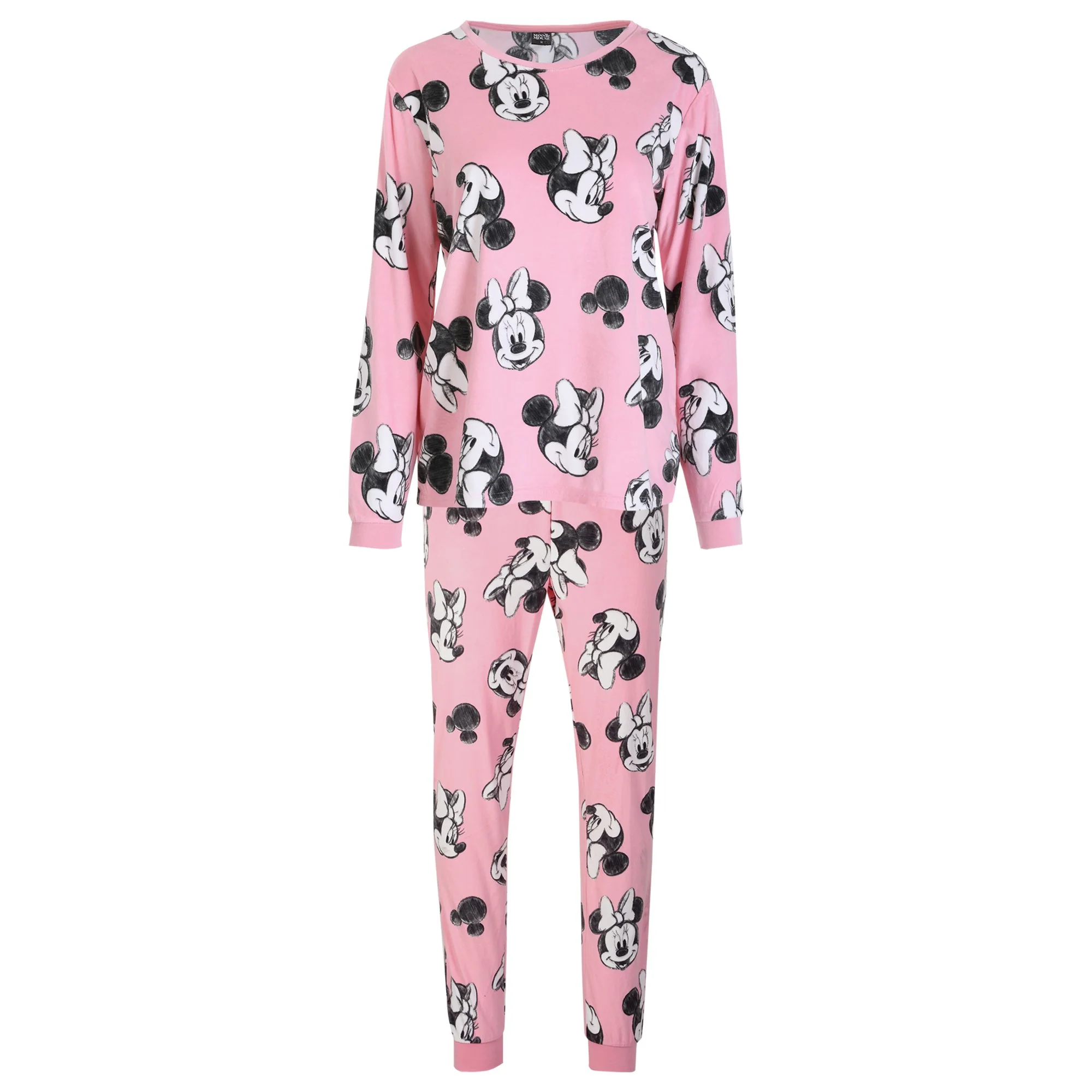 Pyjama long en velours Licence - Rose