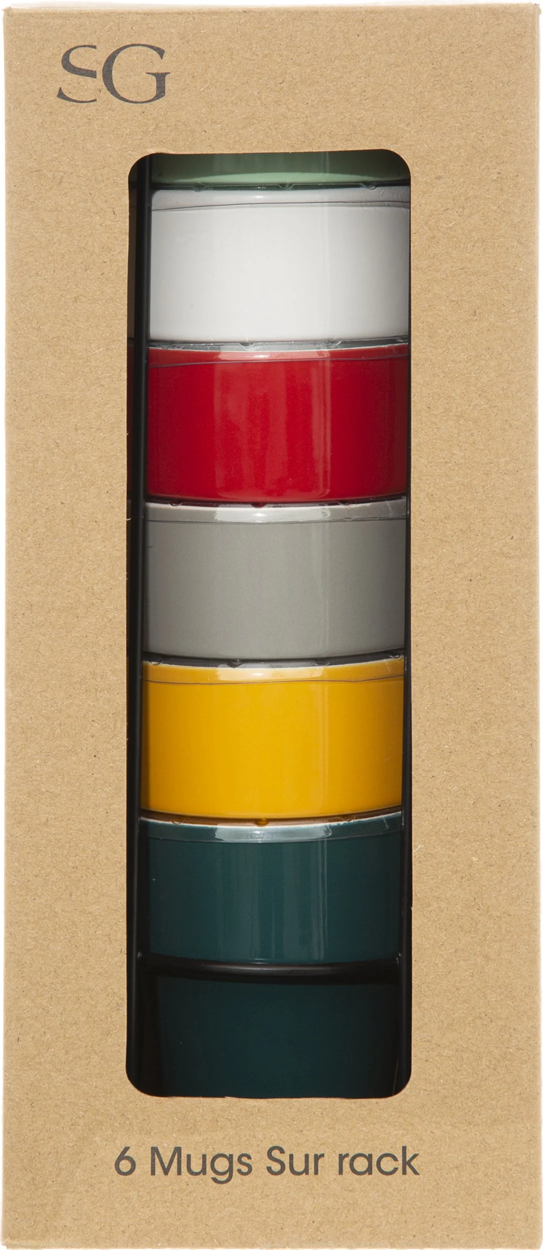 Rack 6 mugs colorama 26 cl - Image 3