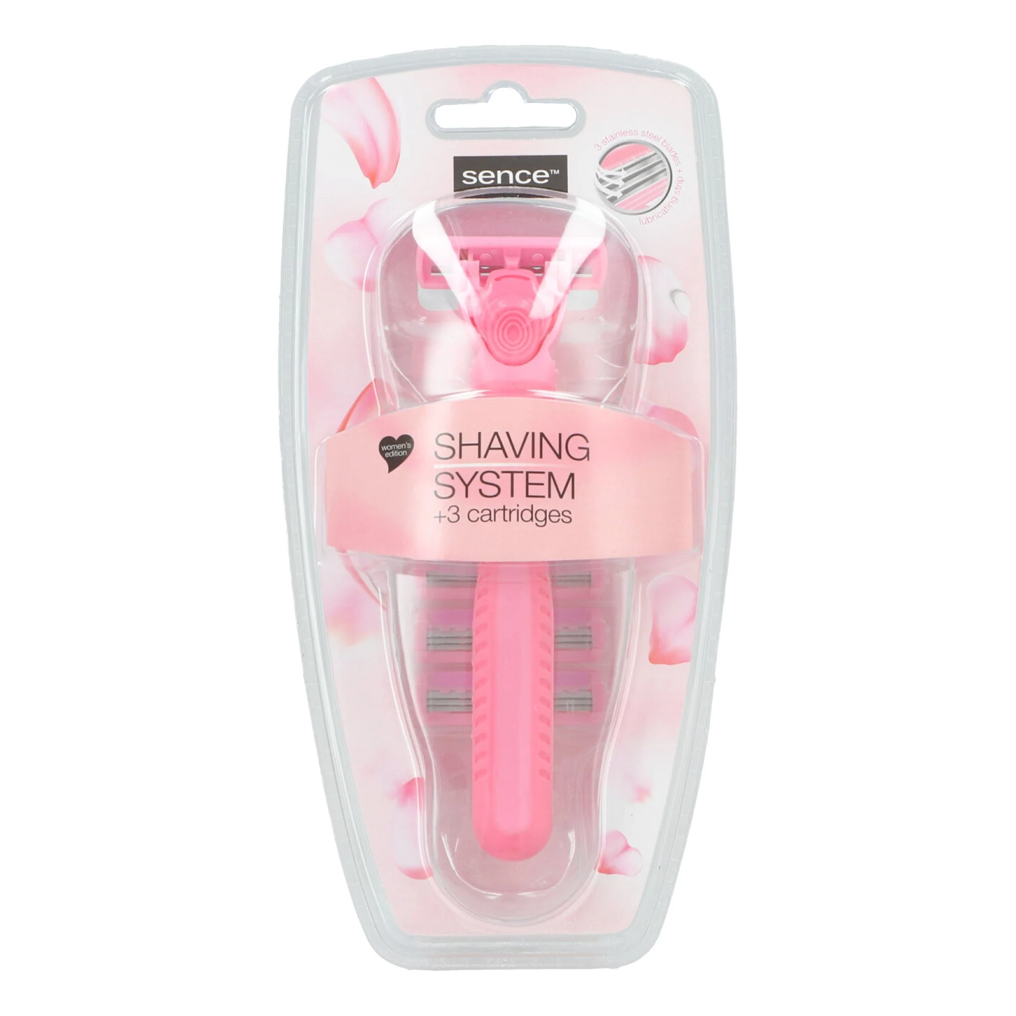 Rasoir femme + 3 recharges à 3 lames