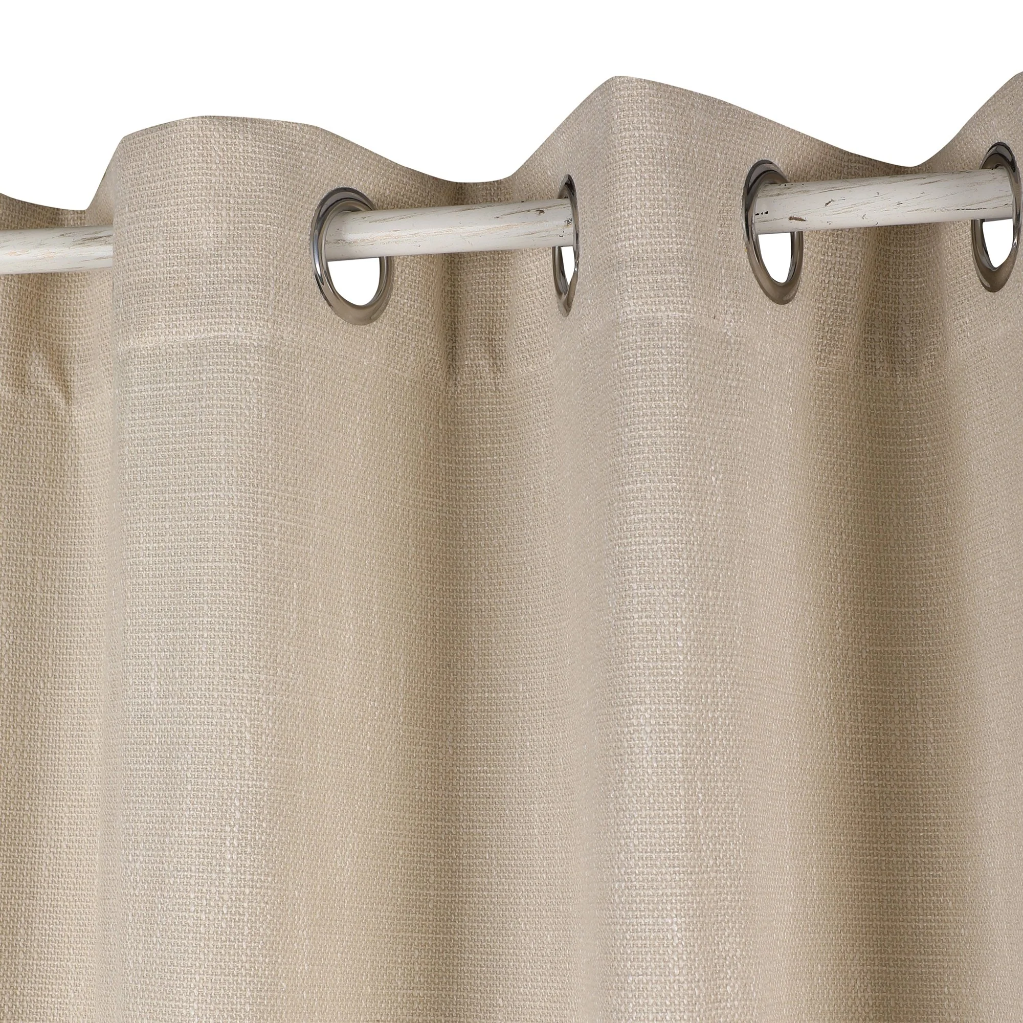 Rideau effet lin 140x250 cm - Beige - Image 3