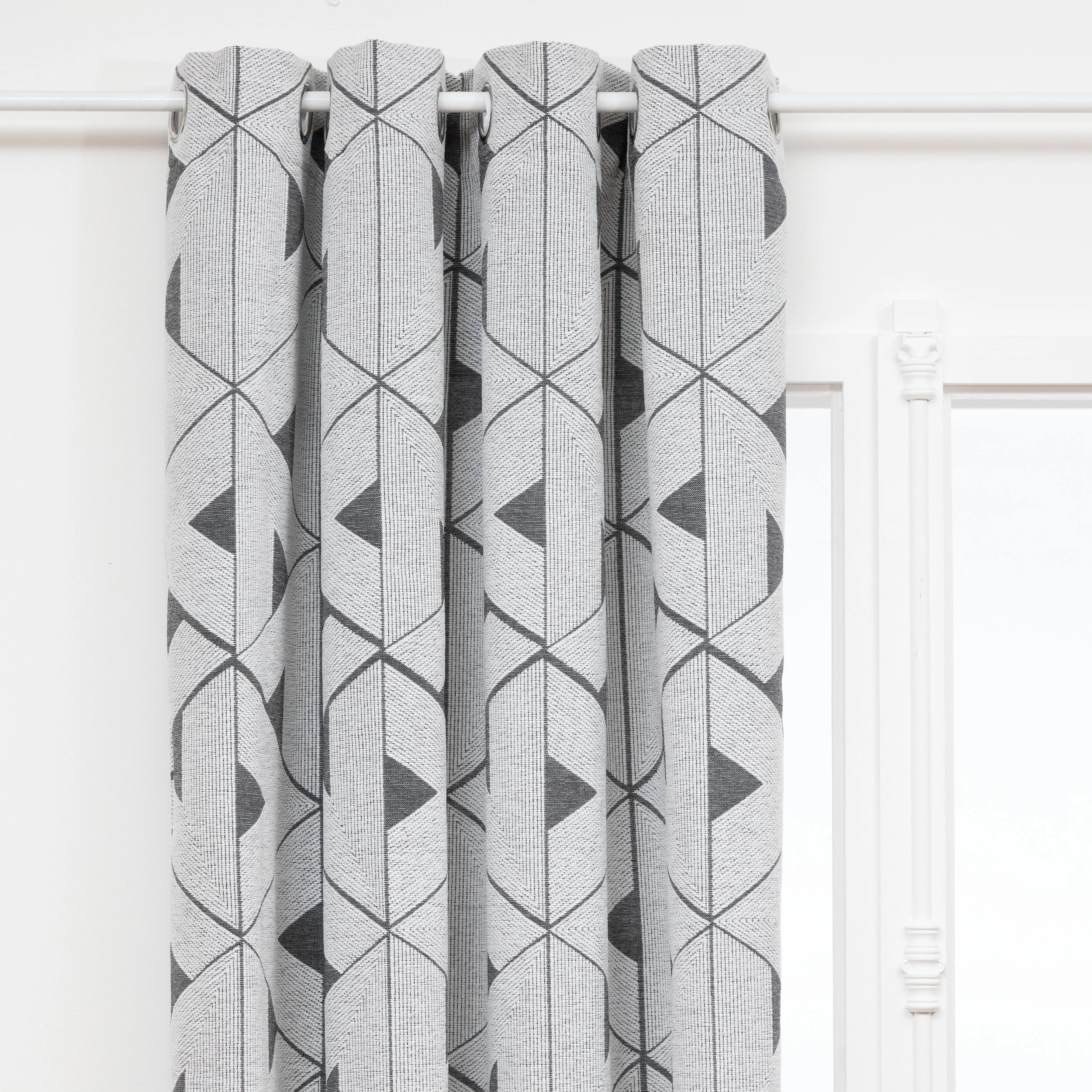 Rideau jacquard Maloe gris 140x260cm