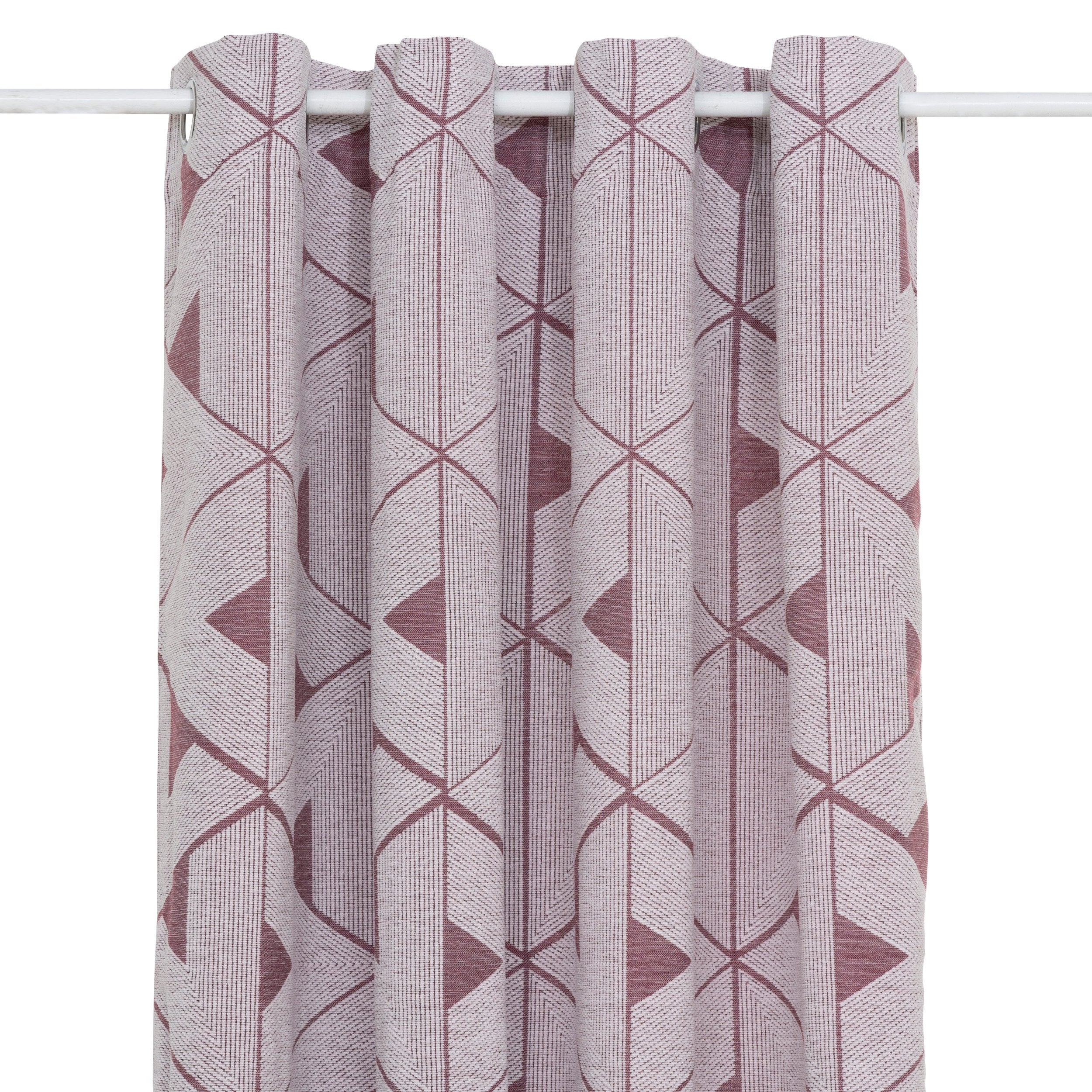 Rideau jacquard Maloe pourpre 140x260cm