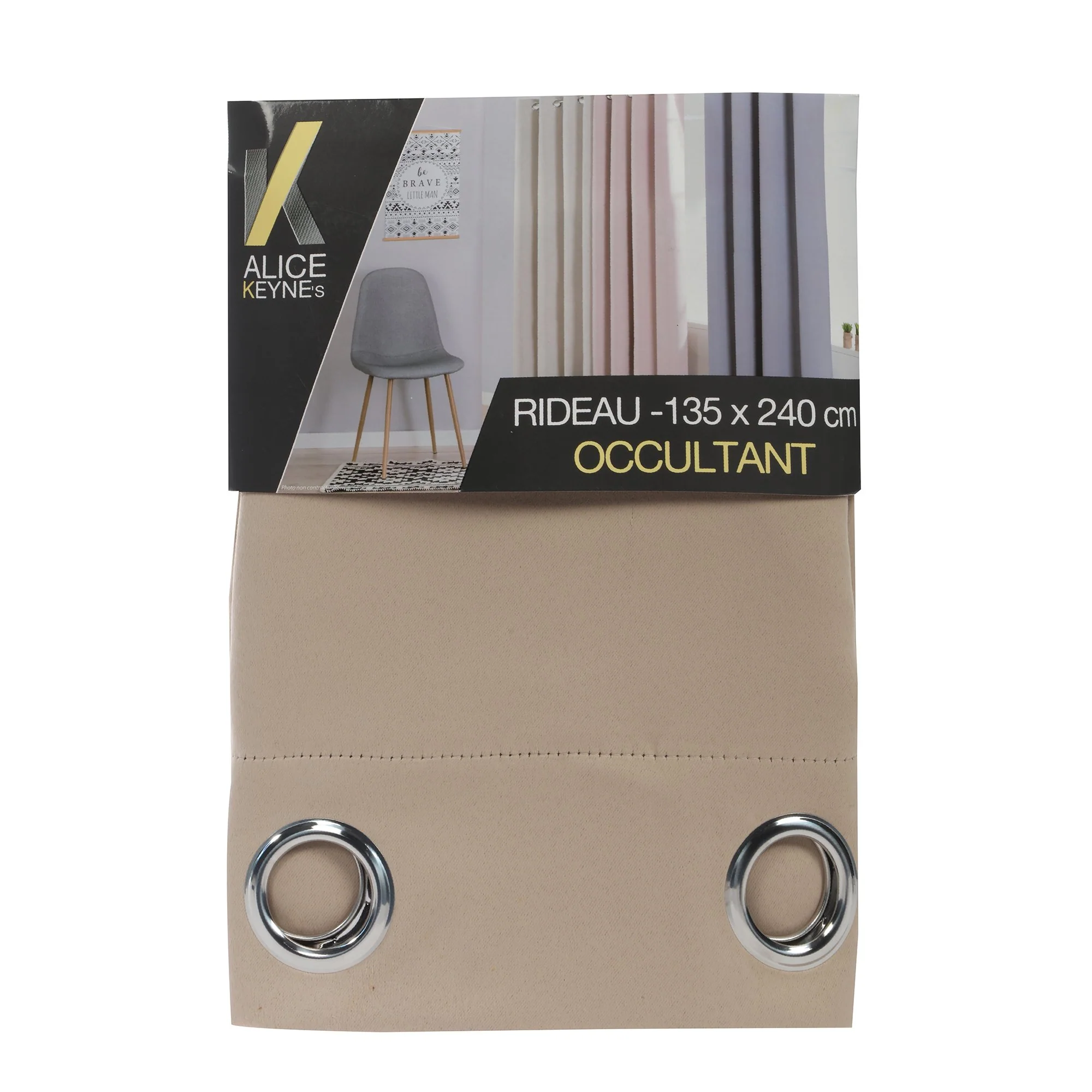 Rideau occultant 135x240 cm - Beige - Image 5