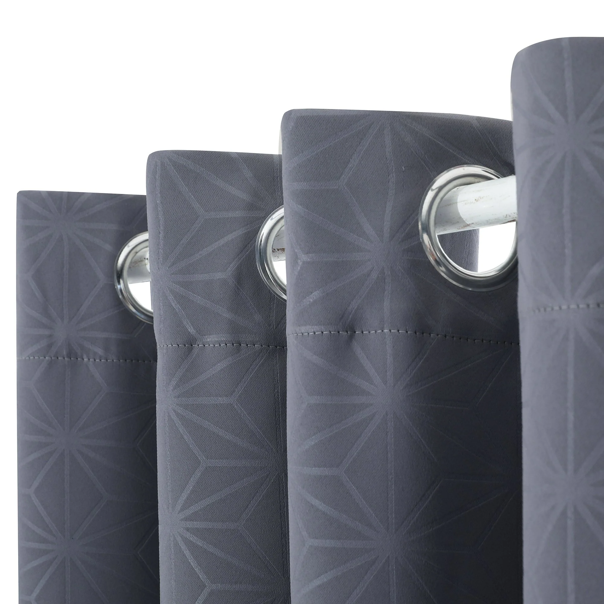 Rideau occultant 140x250cm - Gris foncé - Image 2