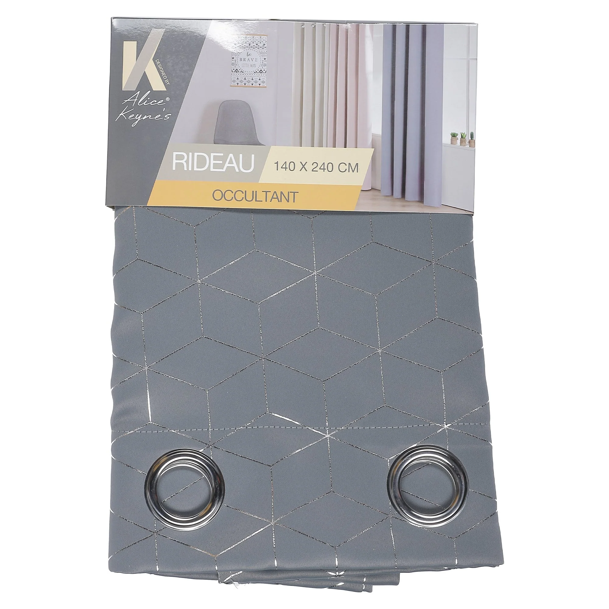 Rideau occultant silver - Image 2