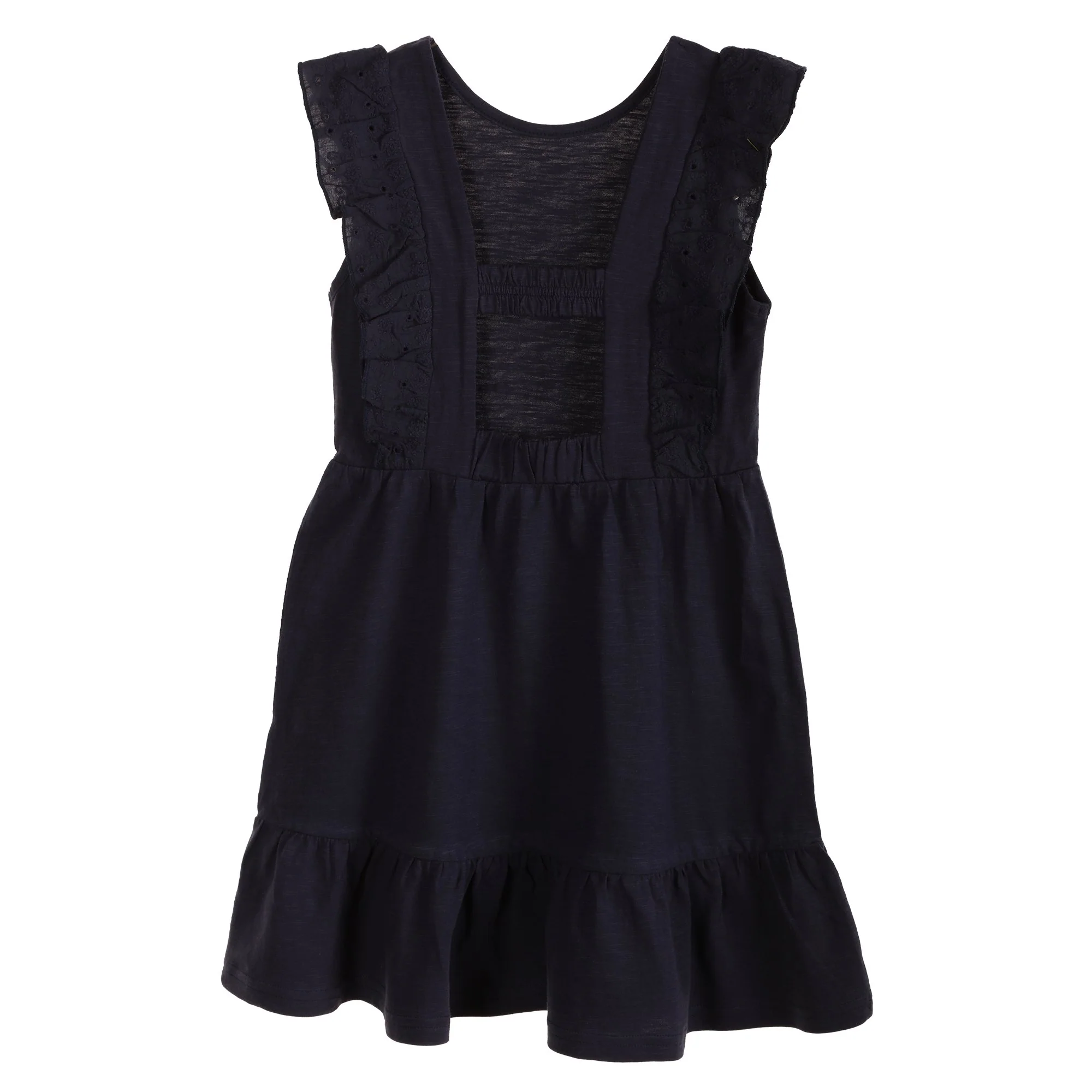 Robe avec broderie anglaise - Bleu foncé - Image 2