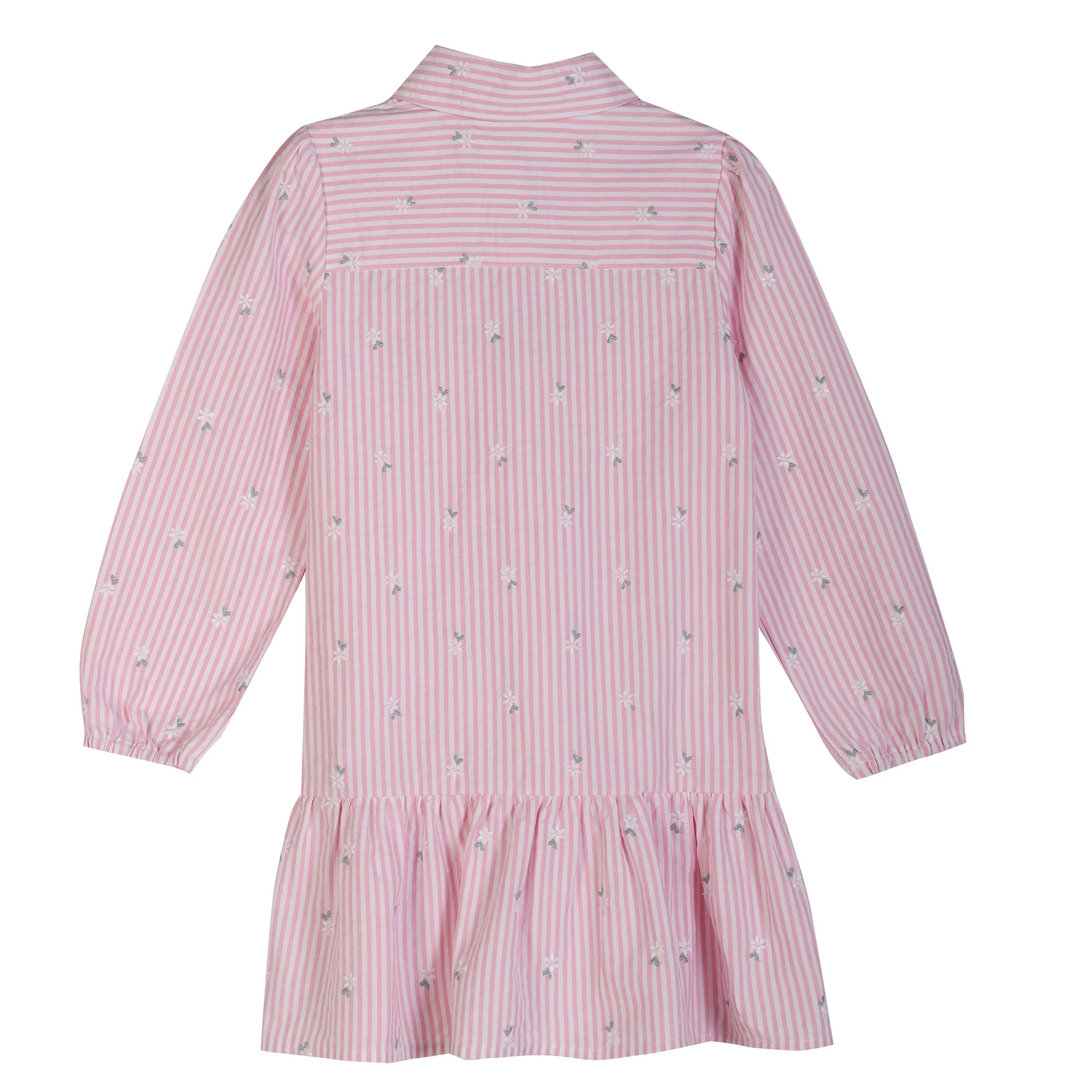 Robe chemise Ă rayures - Rose - Image 2