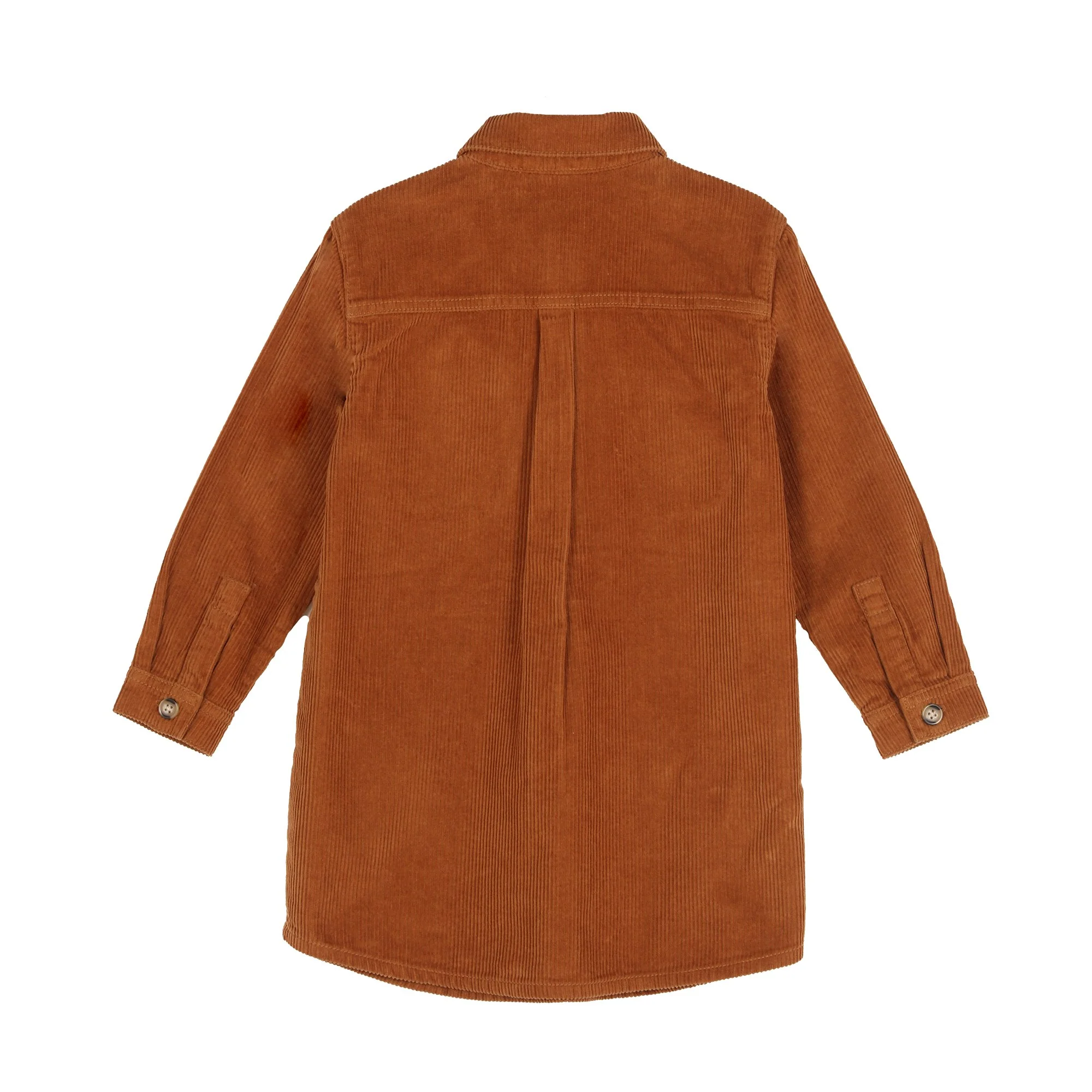 Robe chemise en velours 3/12 ans - Marron - Image 2