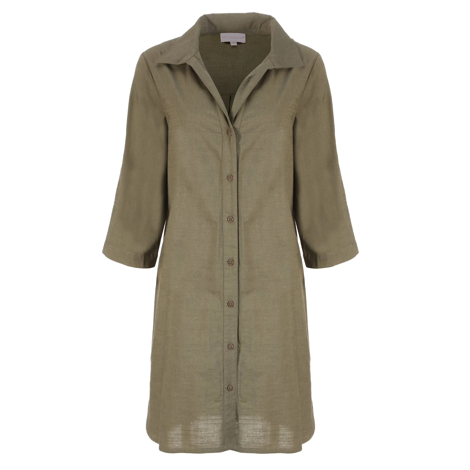 Robe chemise longue - Kaki