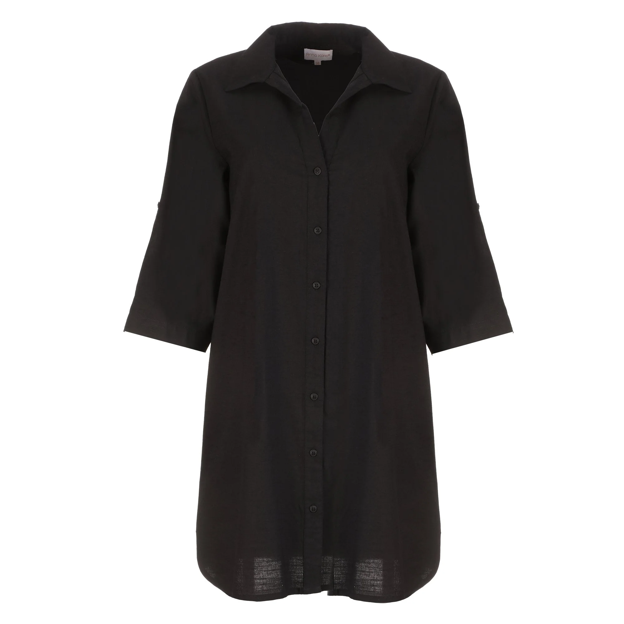 Robe chemise longue - Noir