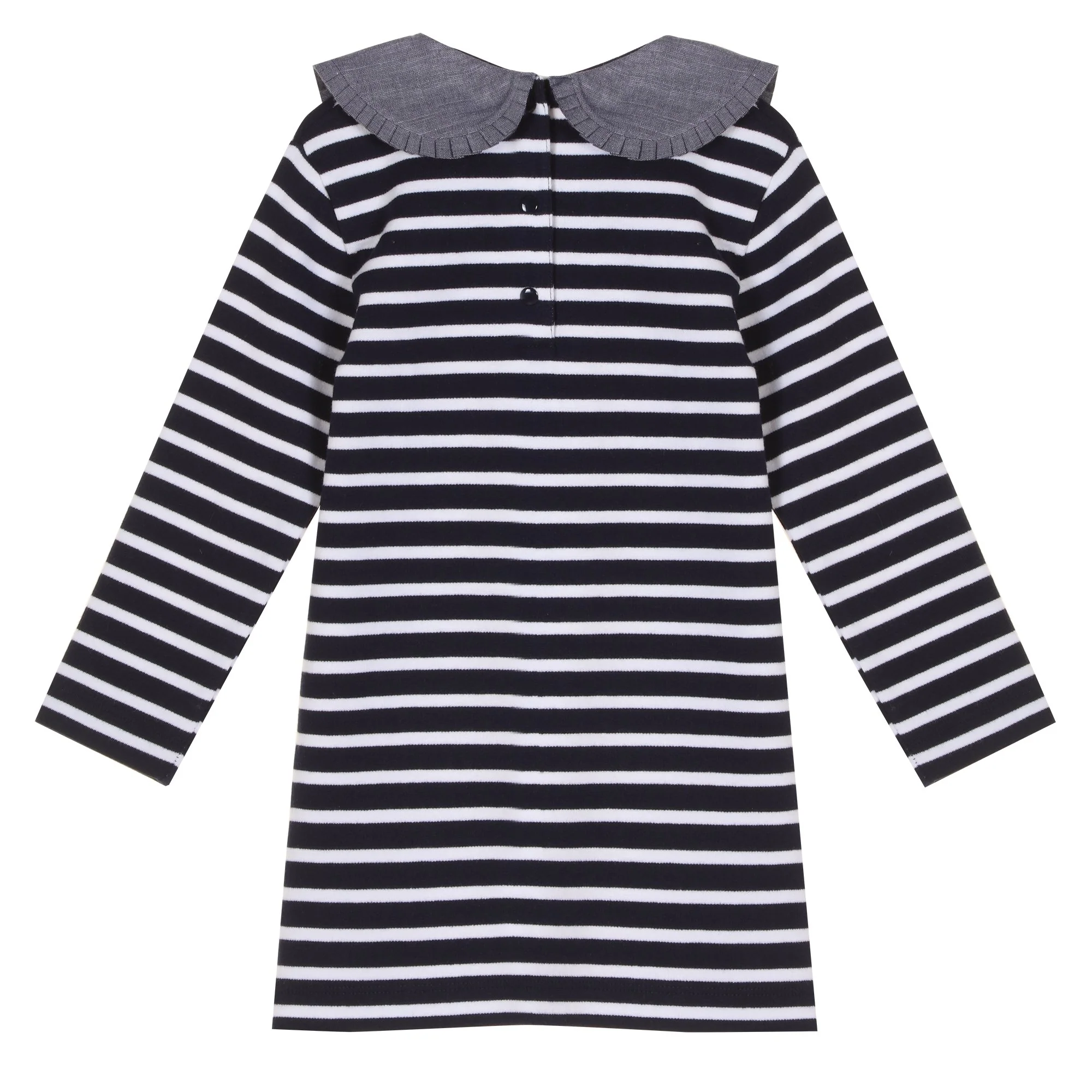 Robe col claudine 3/36 mois - Bleu foncé - Image 2