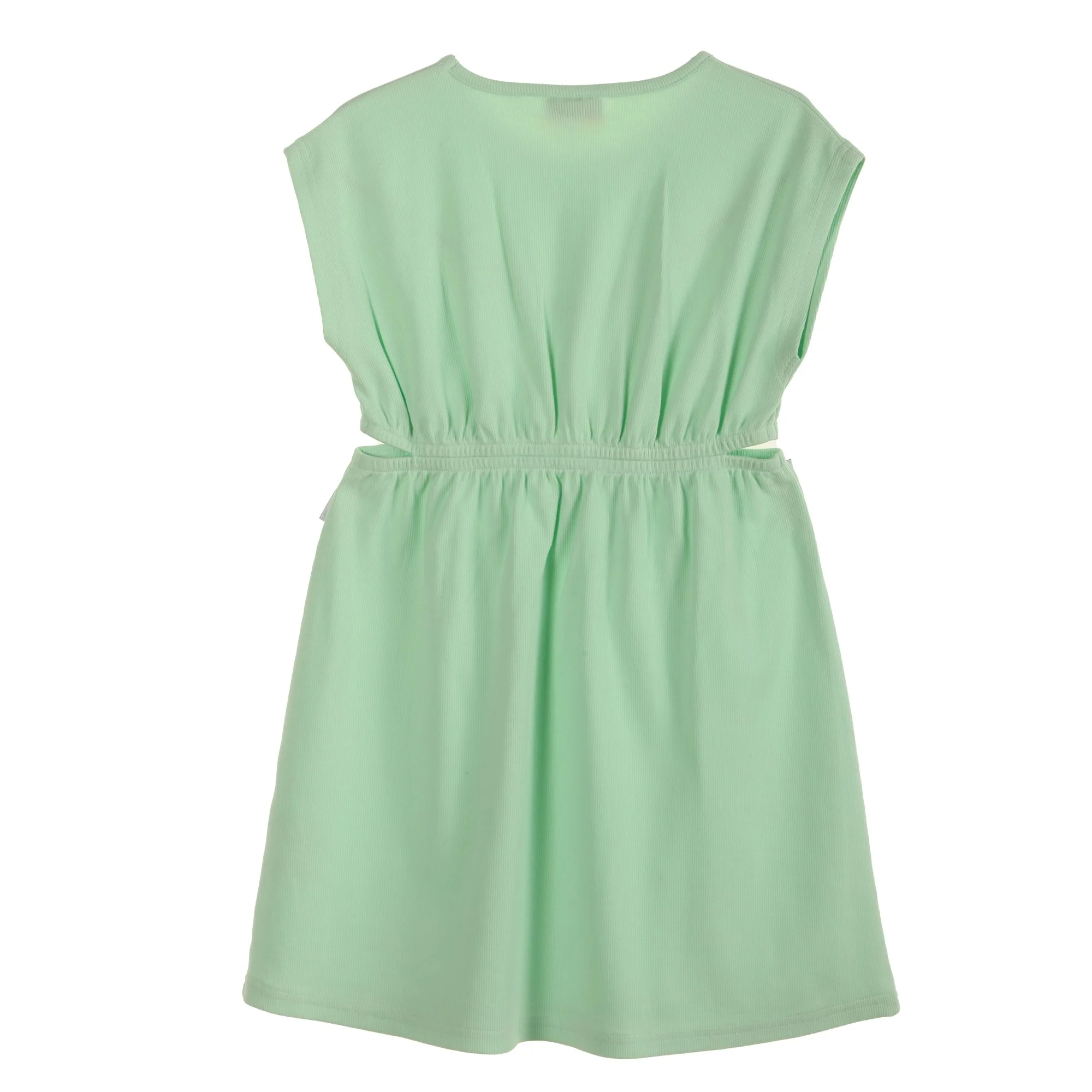 Robe cotelée avec ouvertures - Vert - Image 2