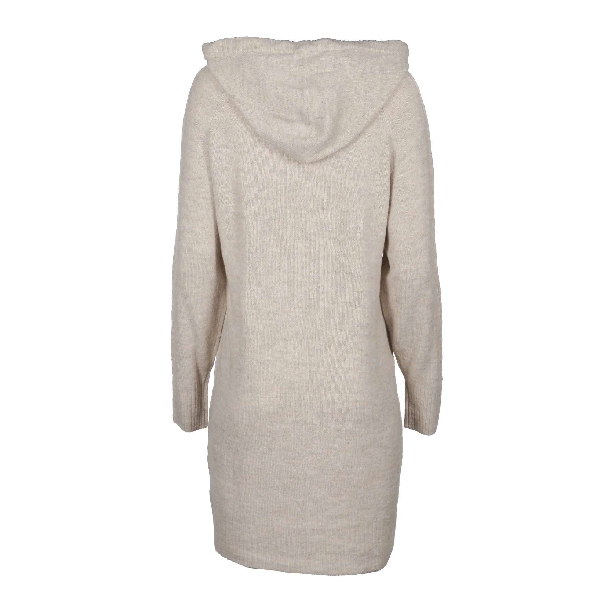 Robe en maille à capuche  - Beige - Image 3