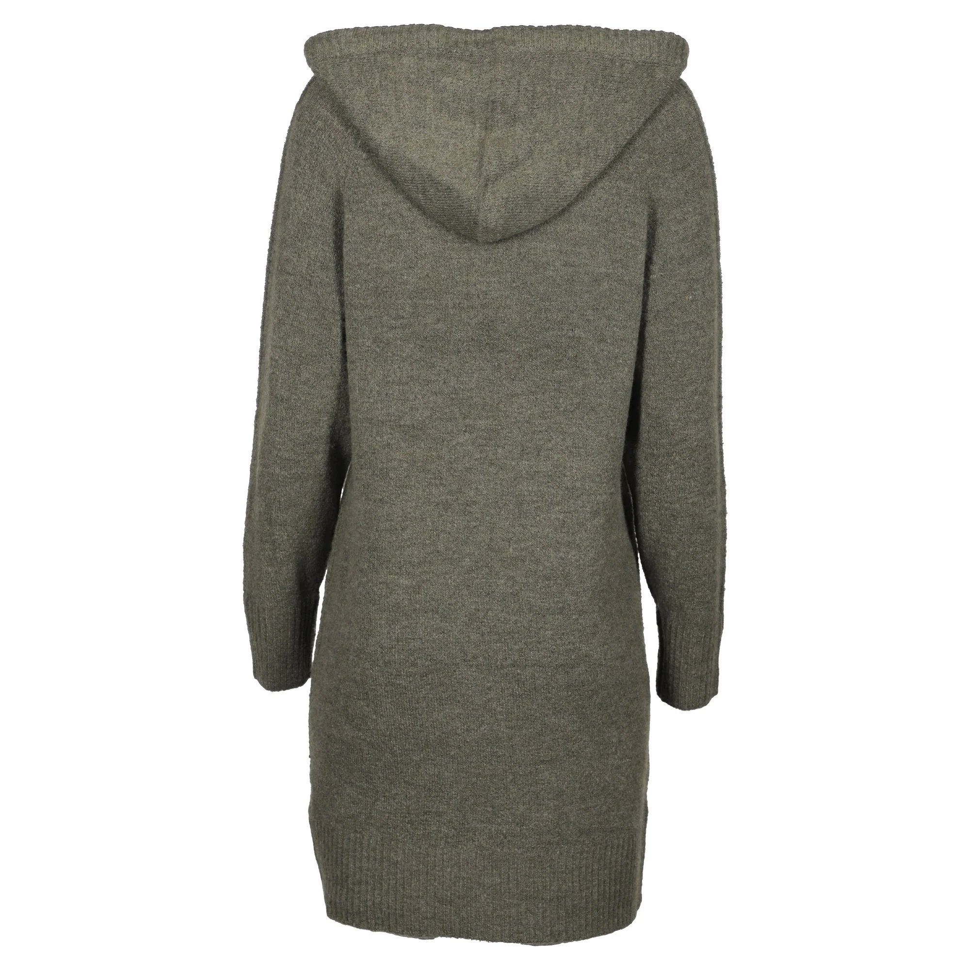 Robe en maille à capuche  - Kaki - Image 3